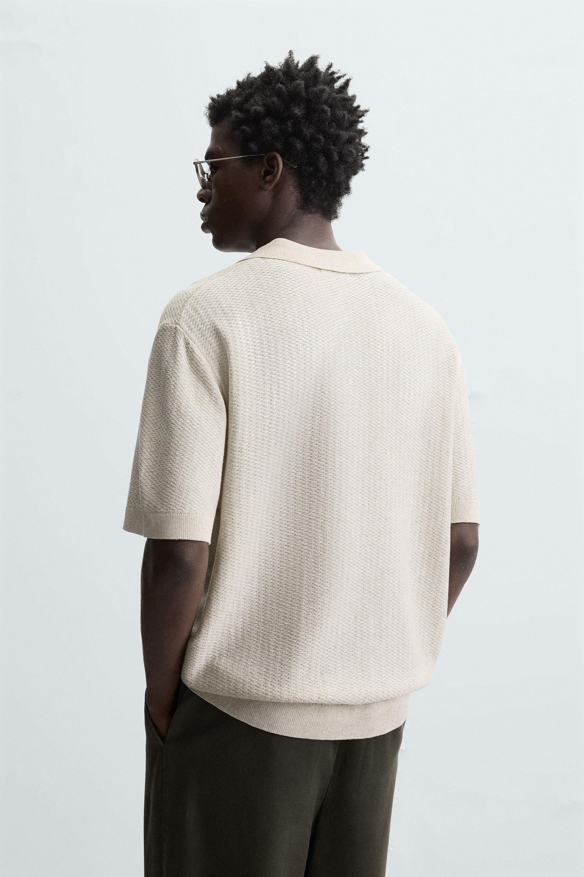 TEXTURED KNIT POLO SHIRT