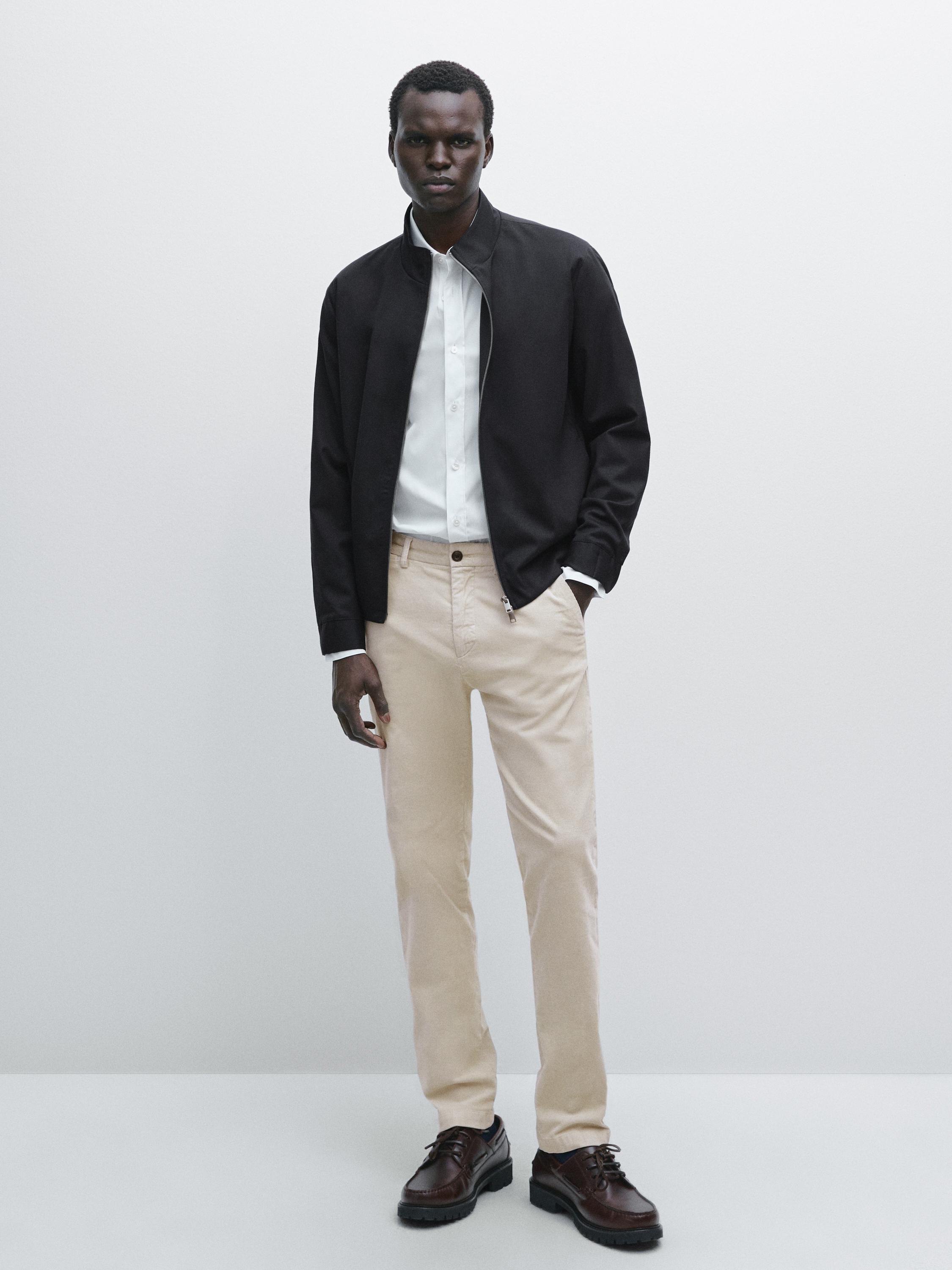 Slim fit corduroy trousers
