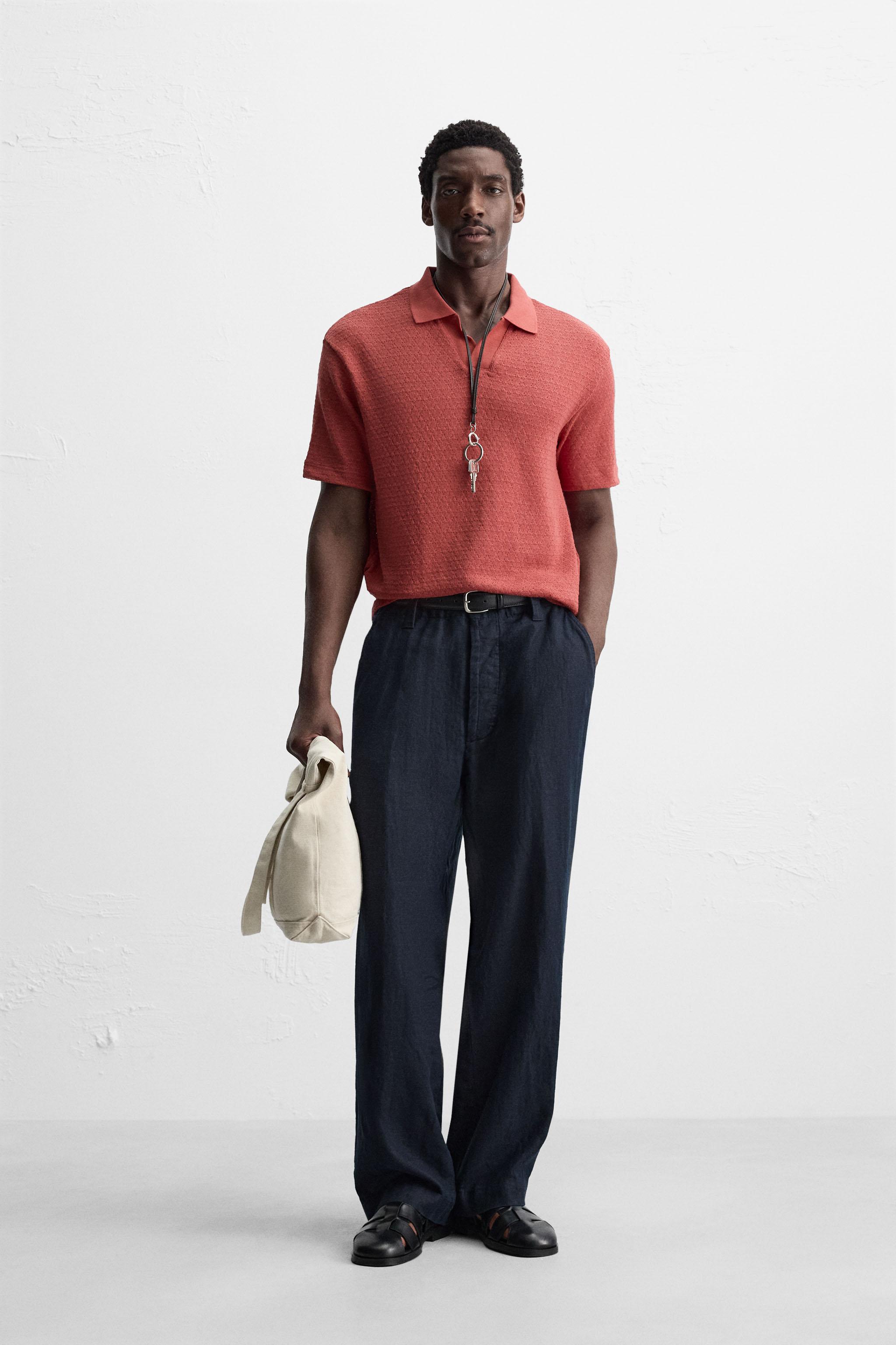 GEOMETRIC JACQUARD POLO SHIRT