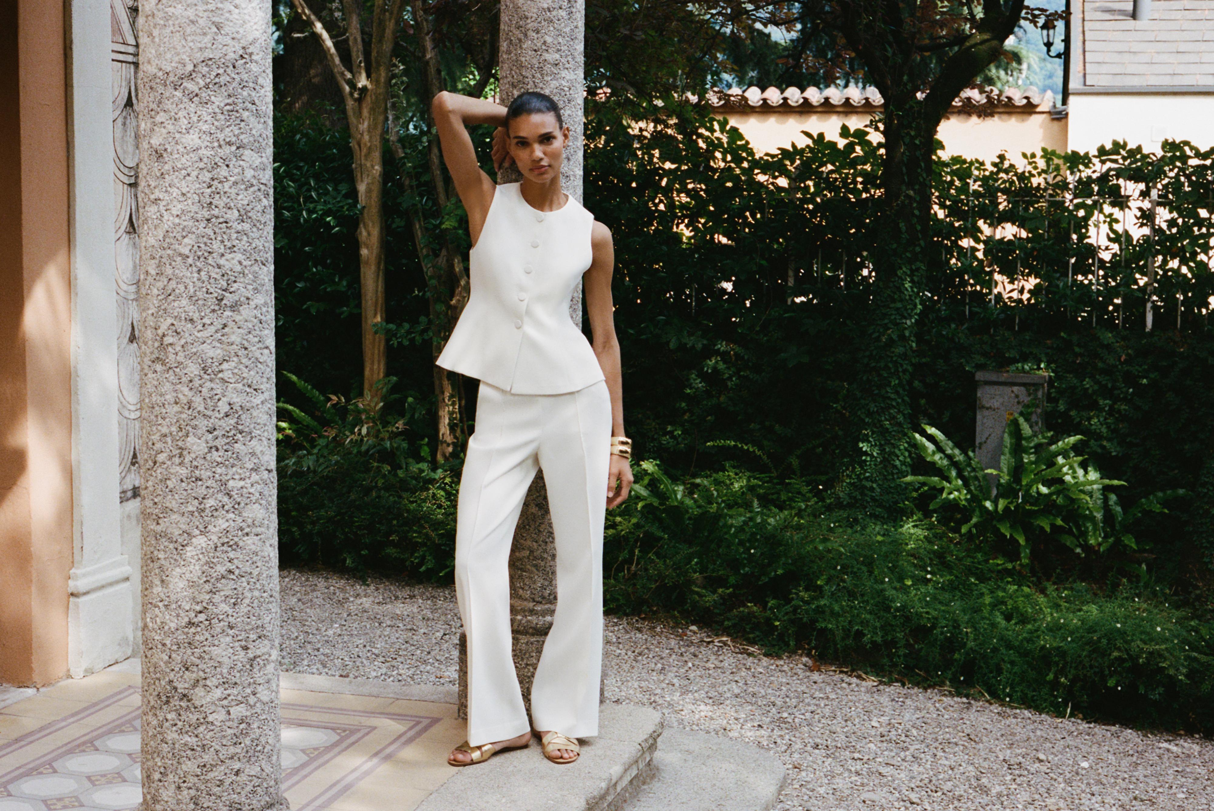 HIGH-WAISTED STRAIGHT LEG PANTS