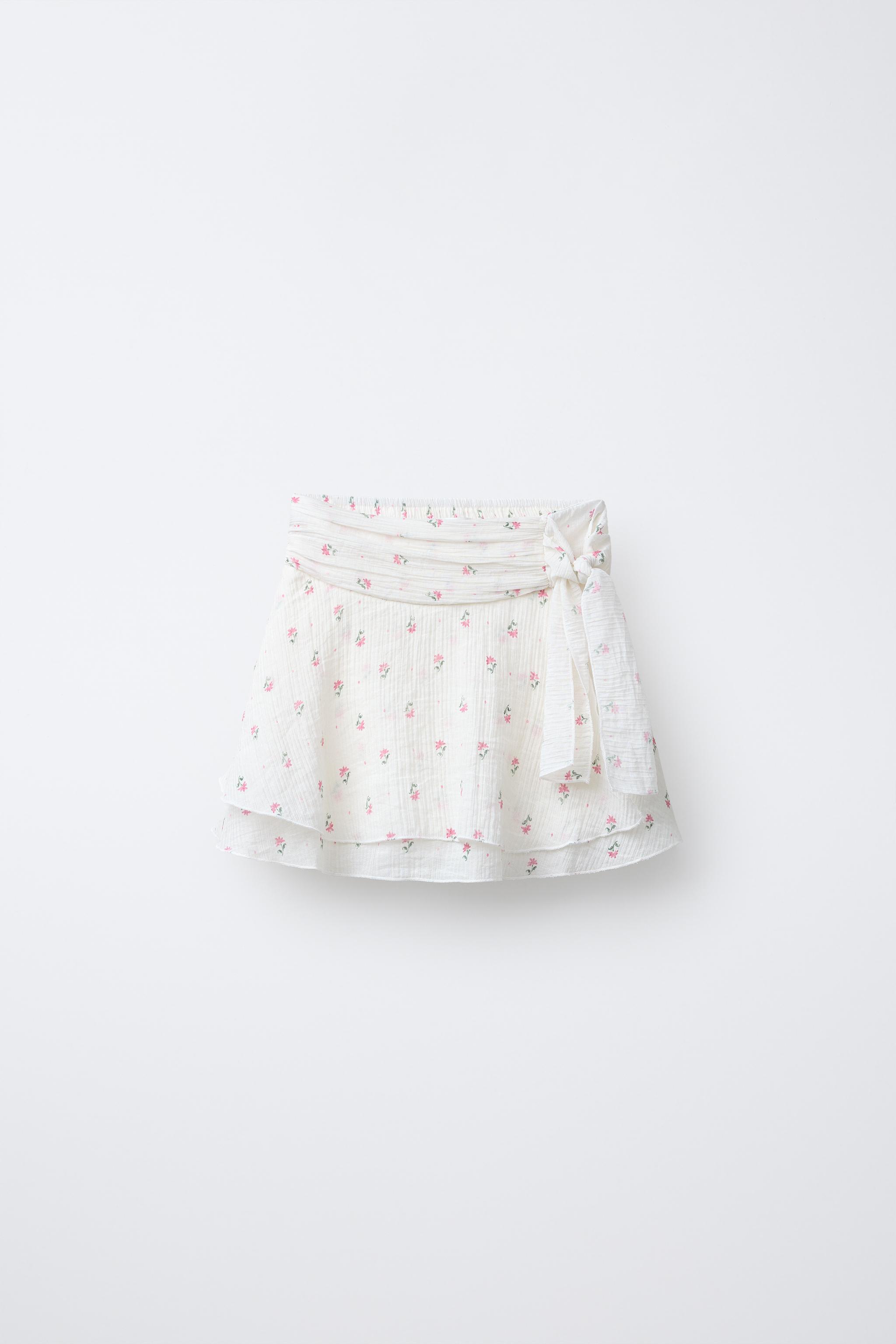FLORAL RUFFLED SKORT
