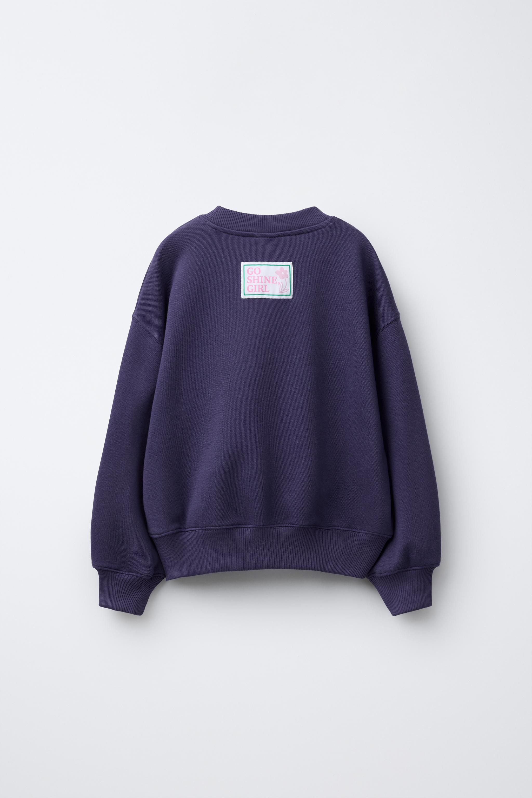 TEXT EMBROIDERY SWEATSHIRT