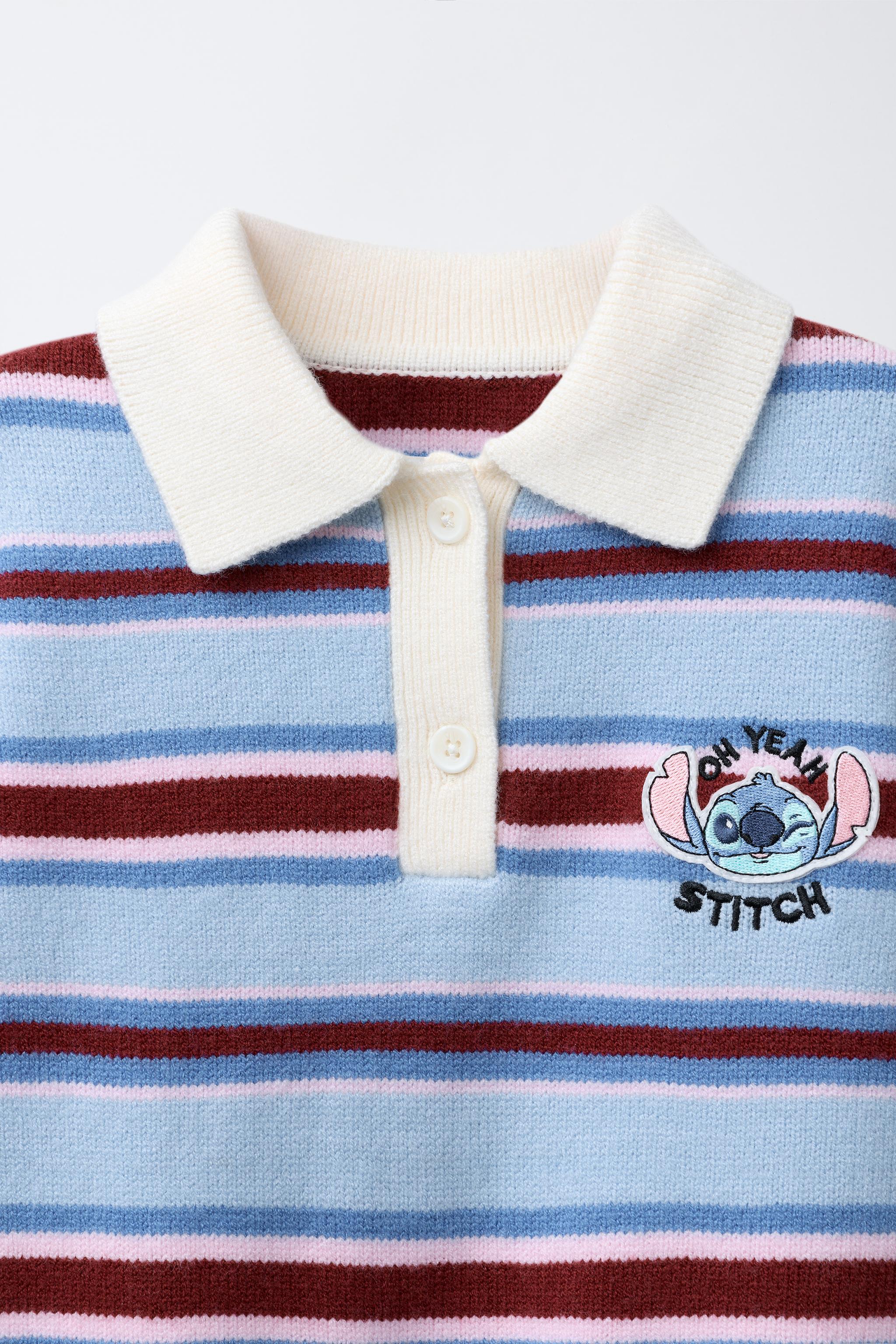 LILO & STITCH © DISNEY STRIPED POLO SWEATER