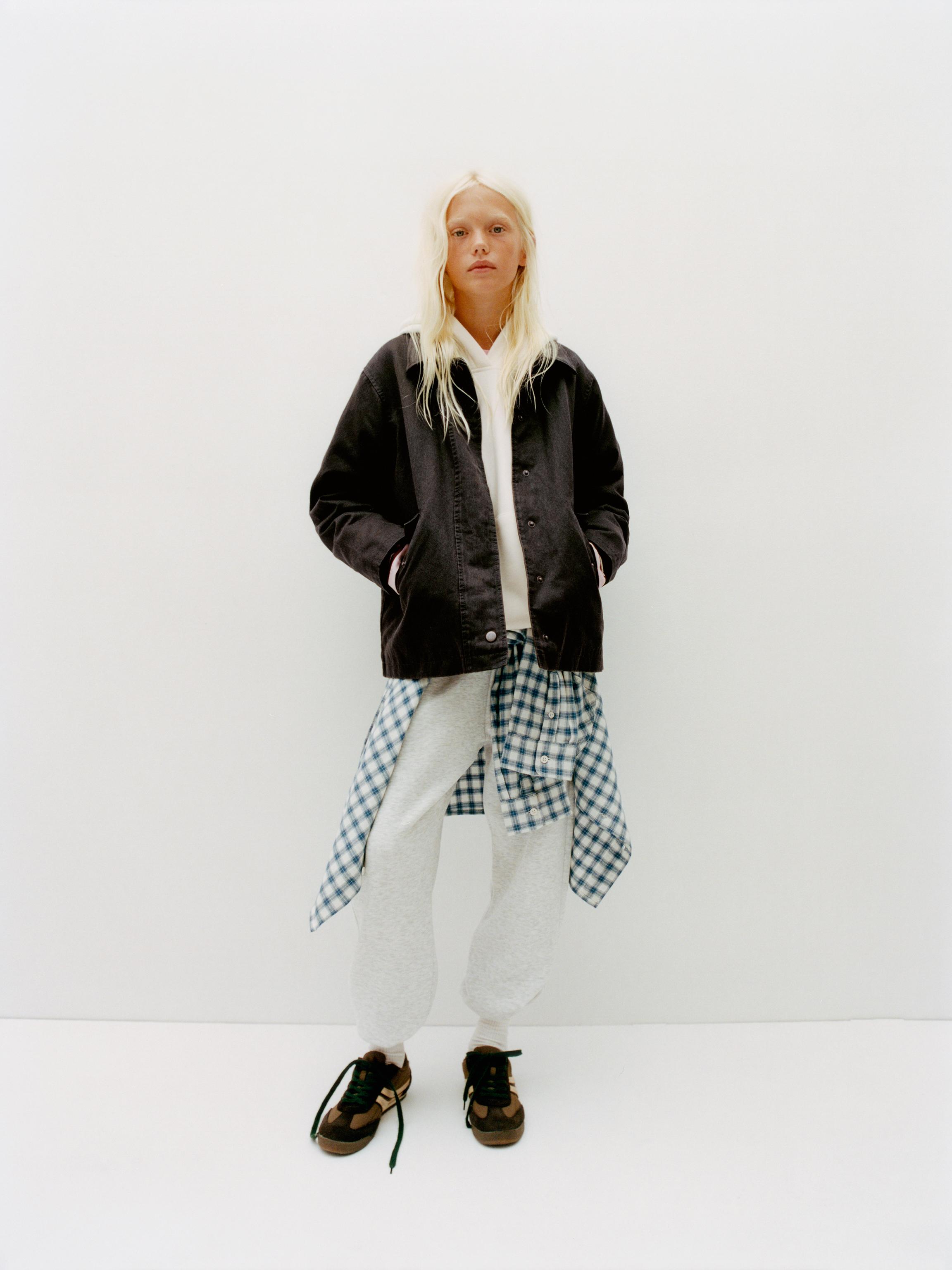 WAXED JACKET WITH FAUX FUR COLLAR