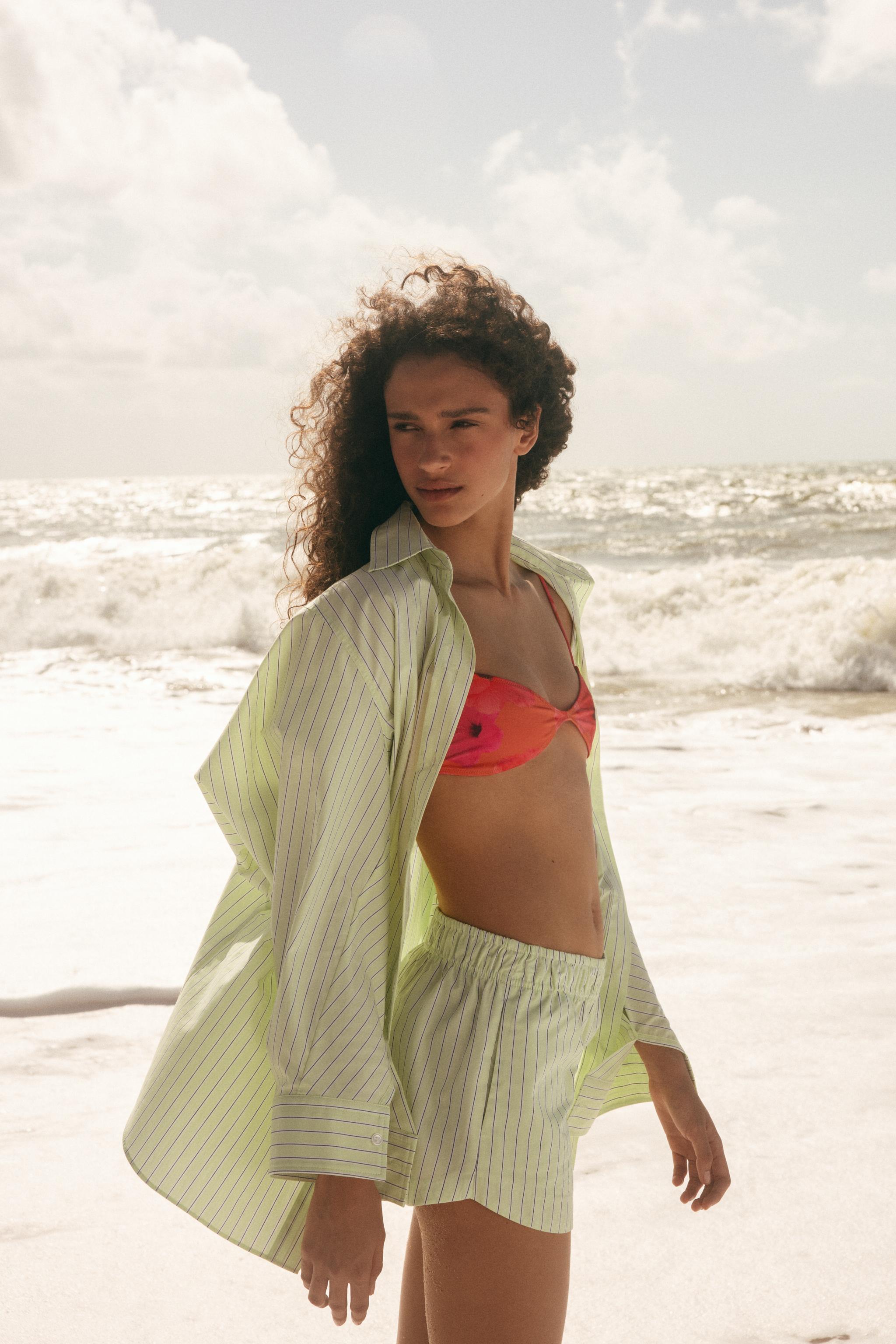 OVERSIZED STRIPED POPLIN SHIRT