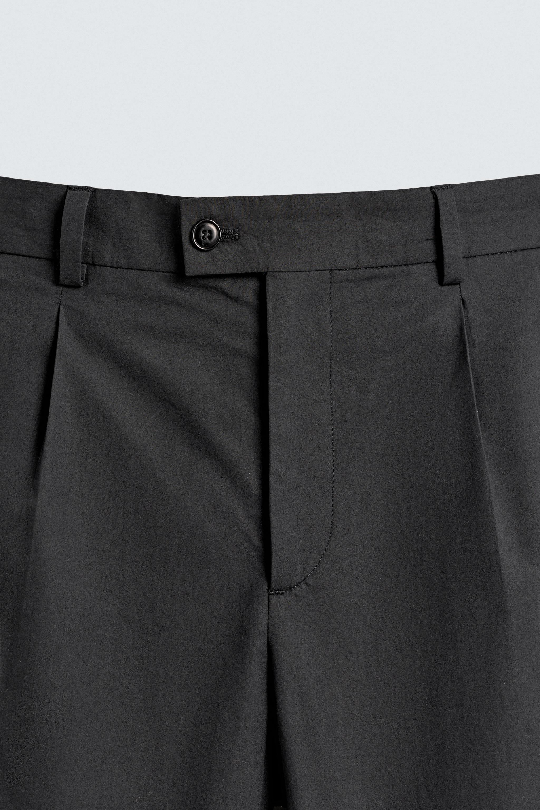 POPLIN SUIT PANTS