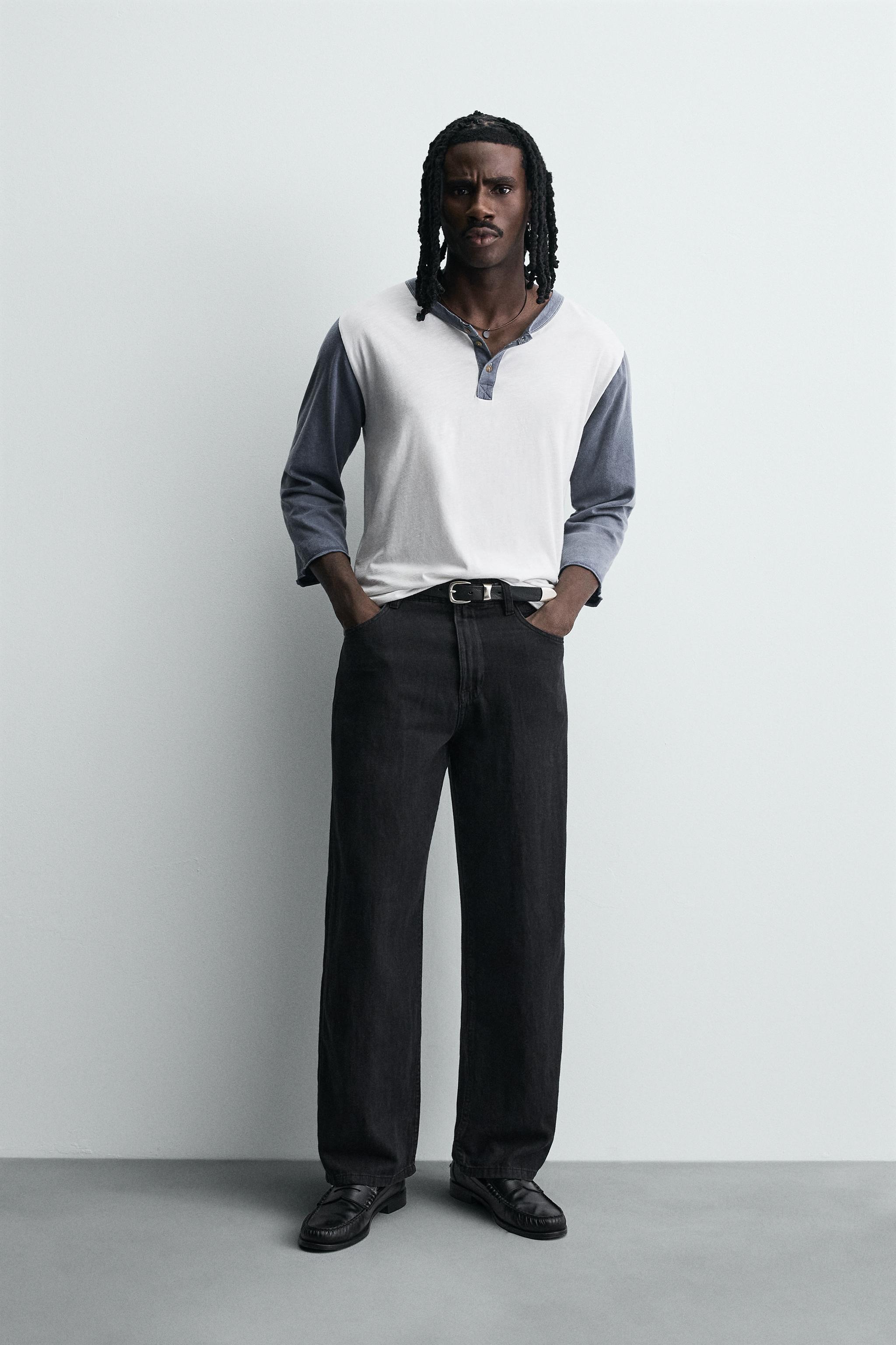 LIGHTWEIGHT LOOSE WIDE FIT JEANS