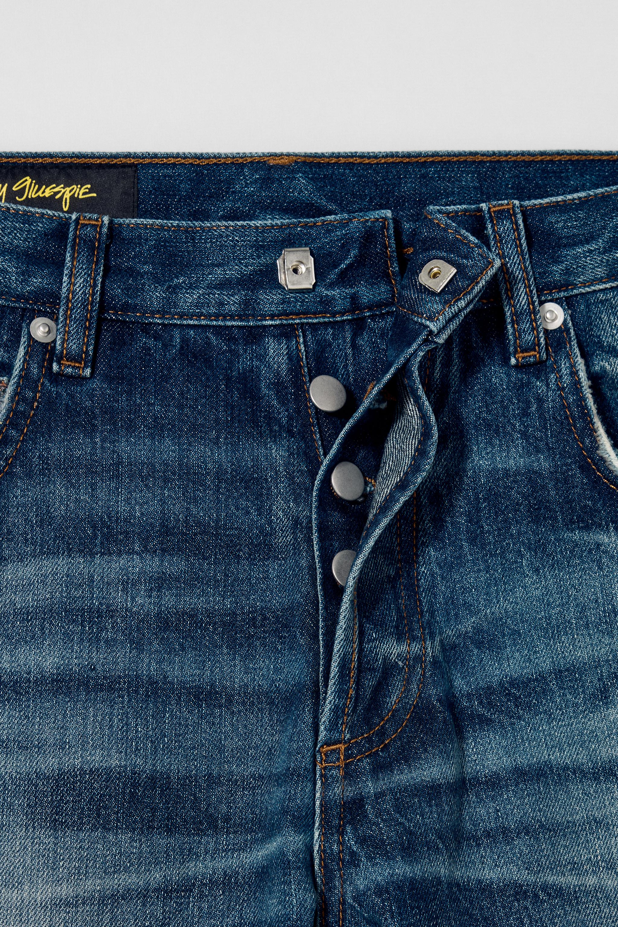 RIPPED SLIM FIT JEANS BOBBY GILLESPIE X ZARA