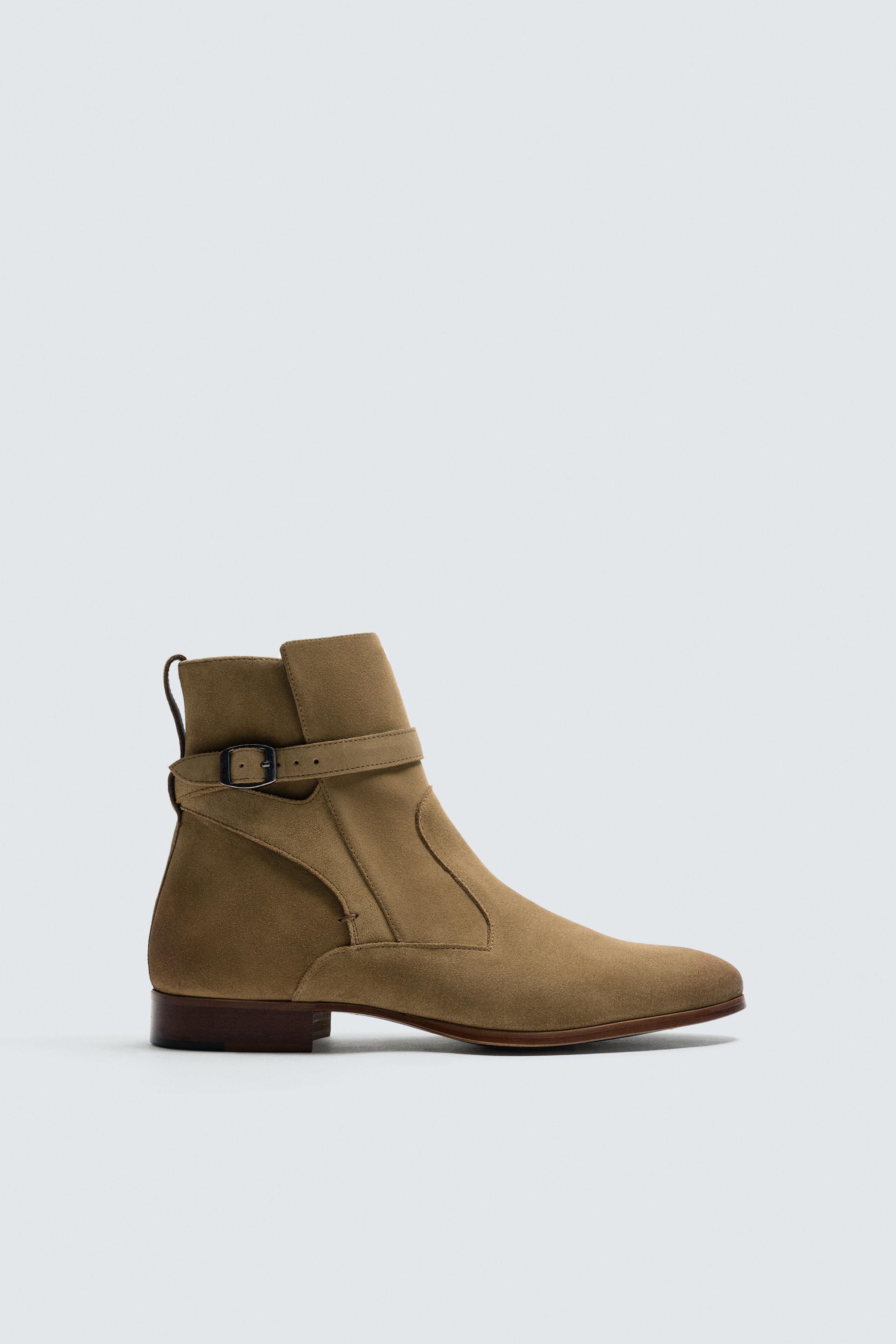 LEATHER BUCKLE BOOTS BOBBY GILLESPIE X ZARA