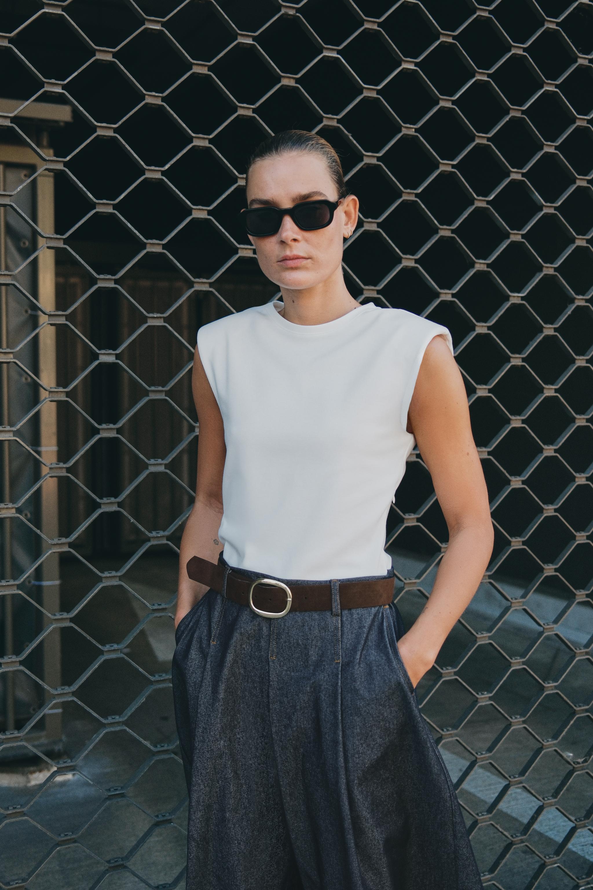 BELTED COMBINATION DRESS