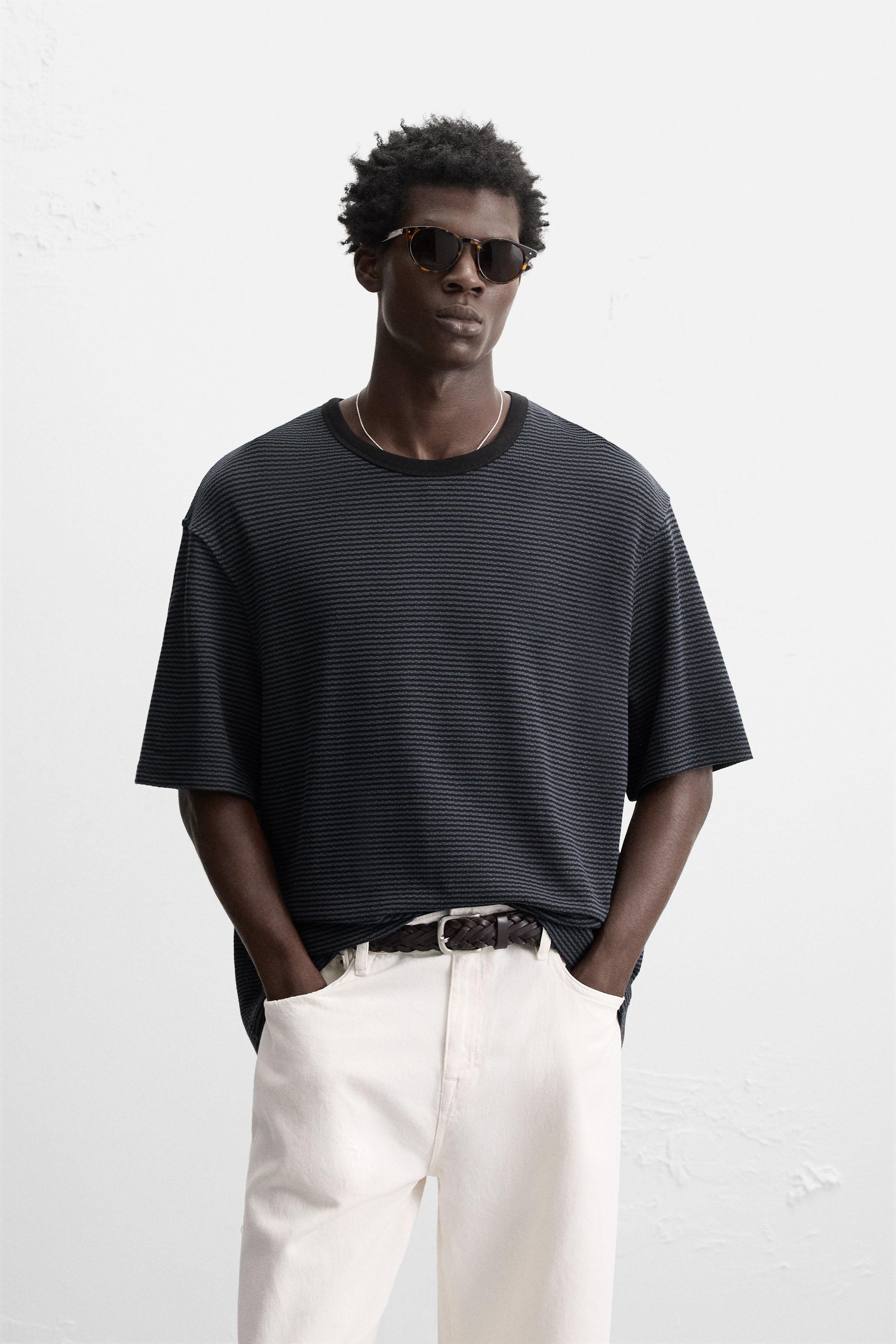 STRIPED JACQUARD T-SHIRT