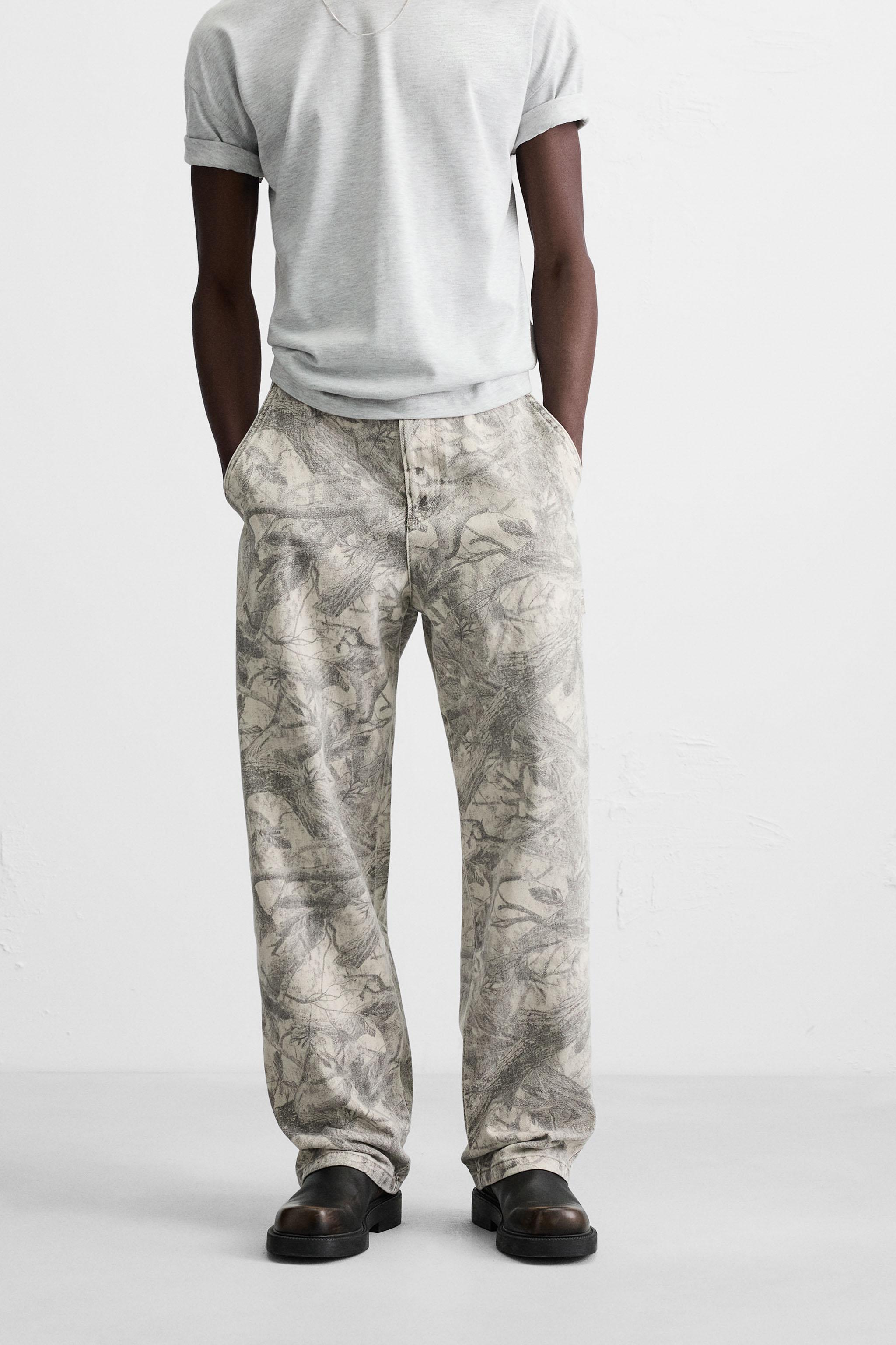 ABSTRACT PRINT CARPENTER PANTS