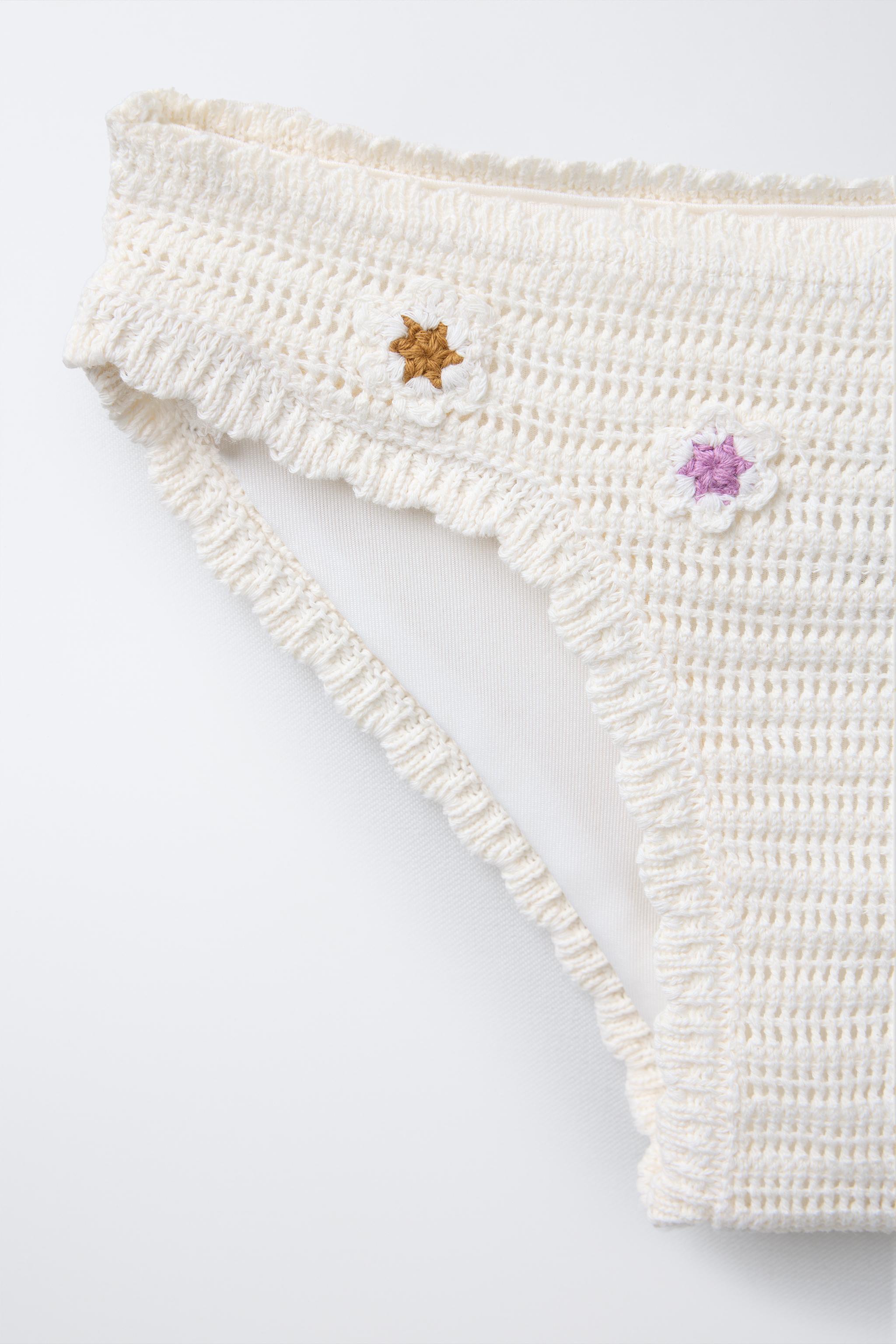 6-14 YEARS/ CROCHET FLOWER BIKINI