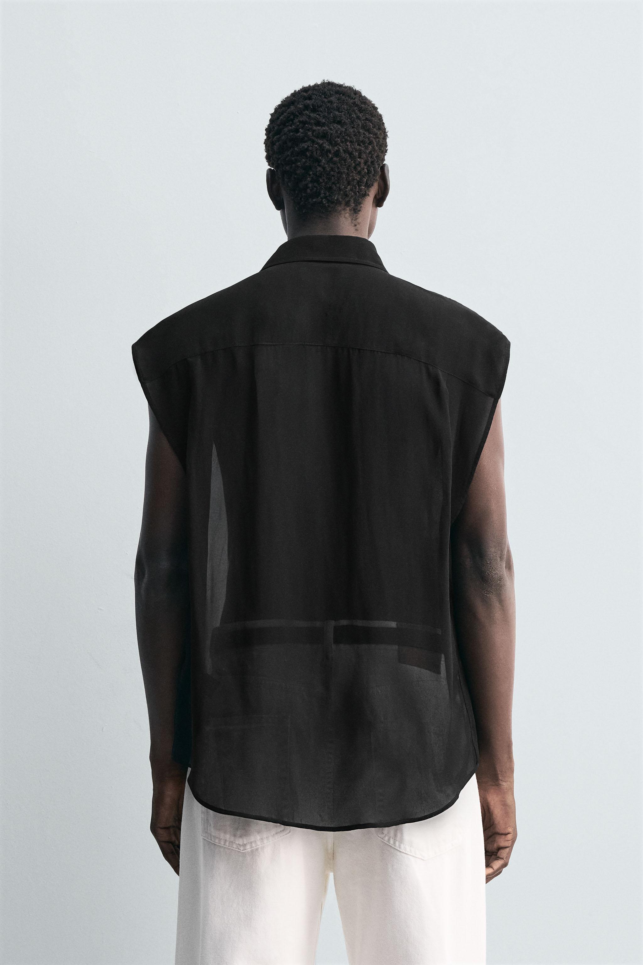 SEMI-SHEER POCKET SHIRT