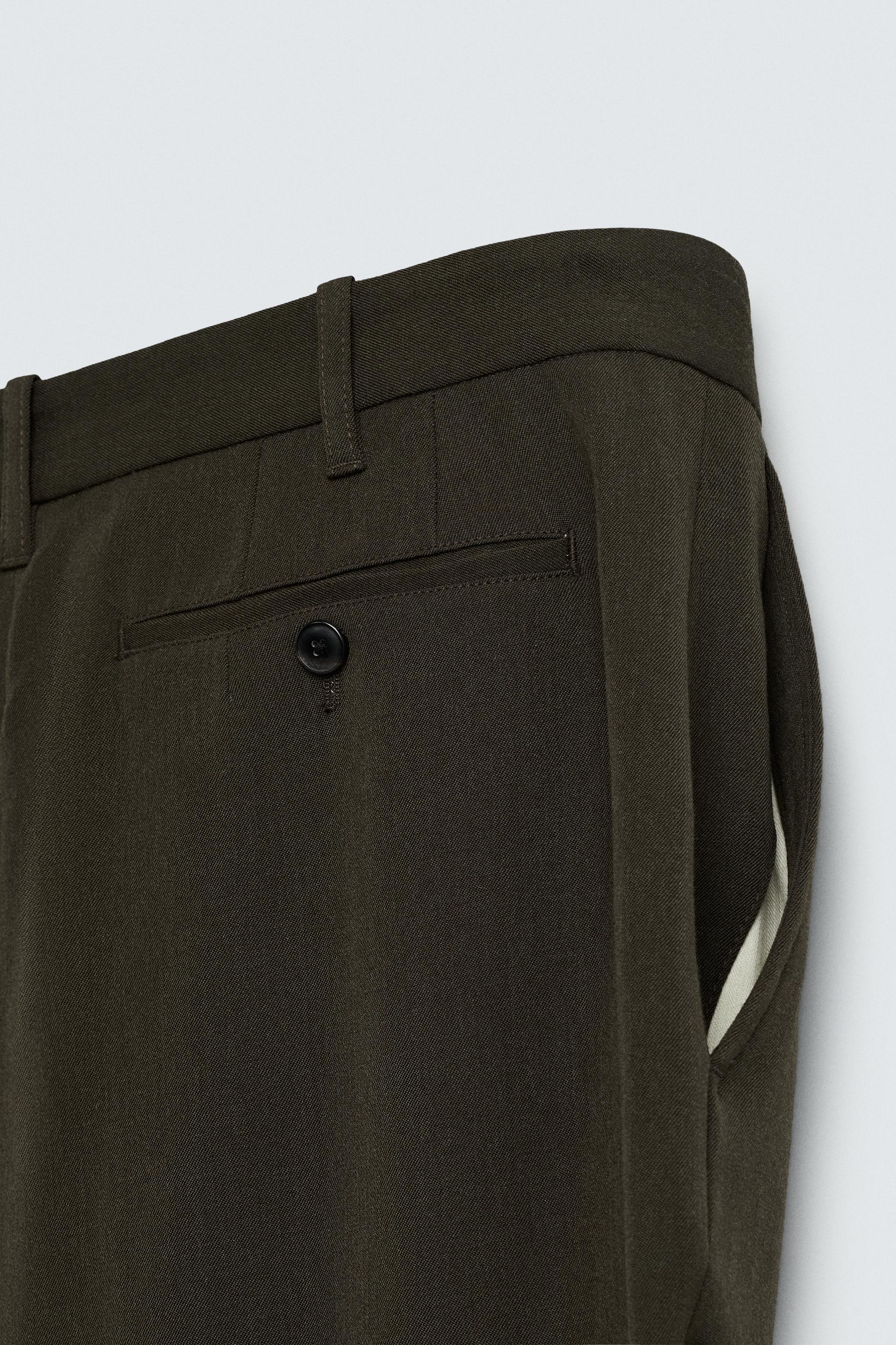 REGULAR FIT 100% WOOL PANTS