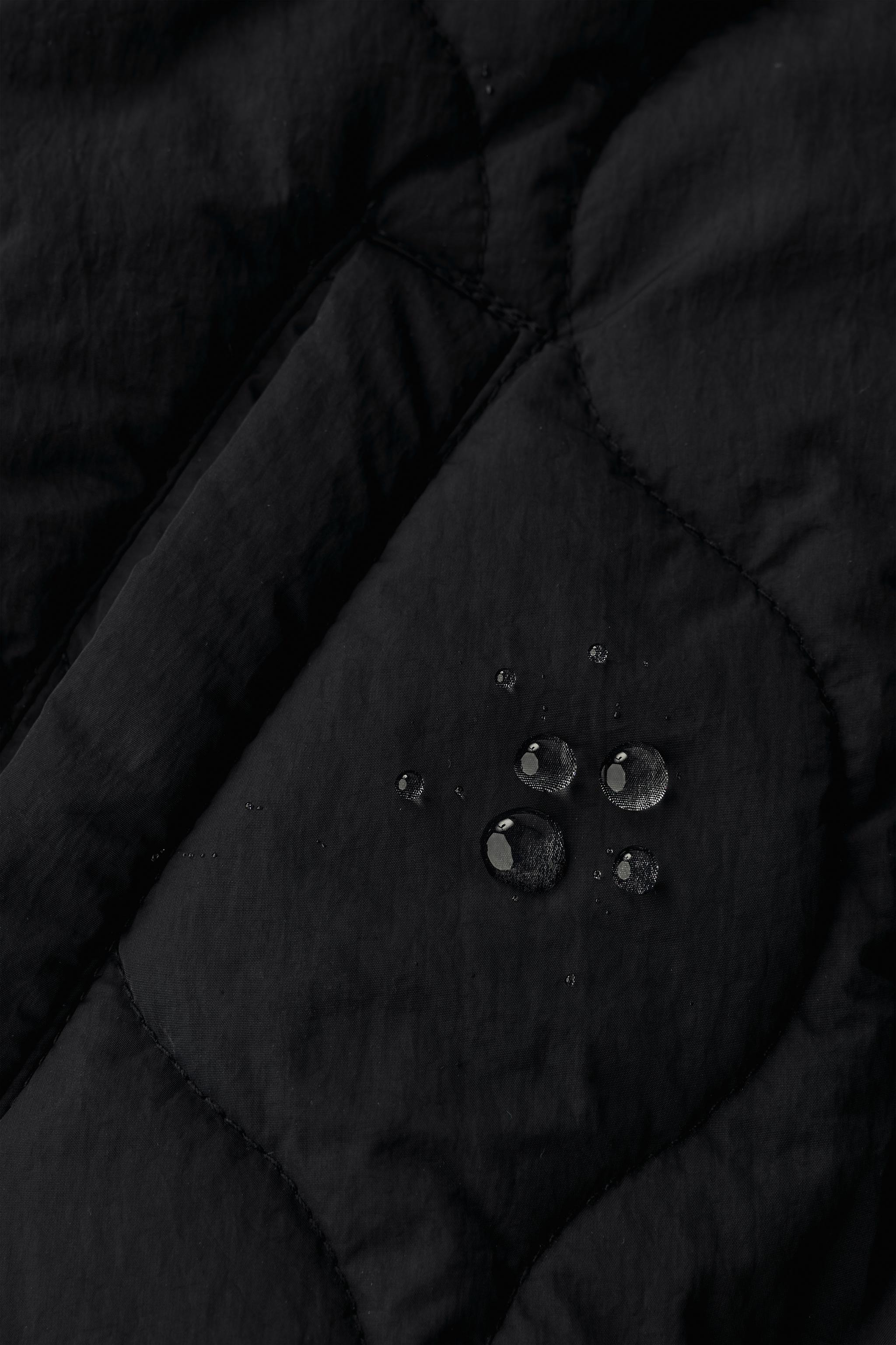 WATER REPELLENT HOODED PADDED BOMBER JACKET