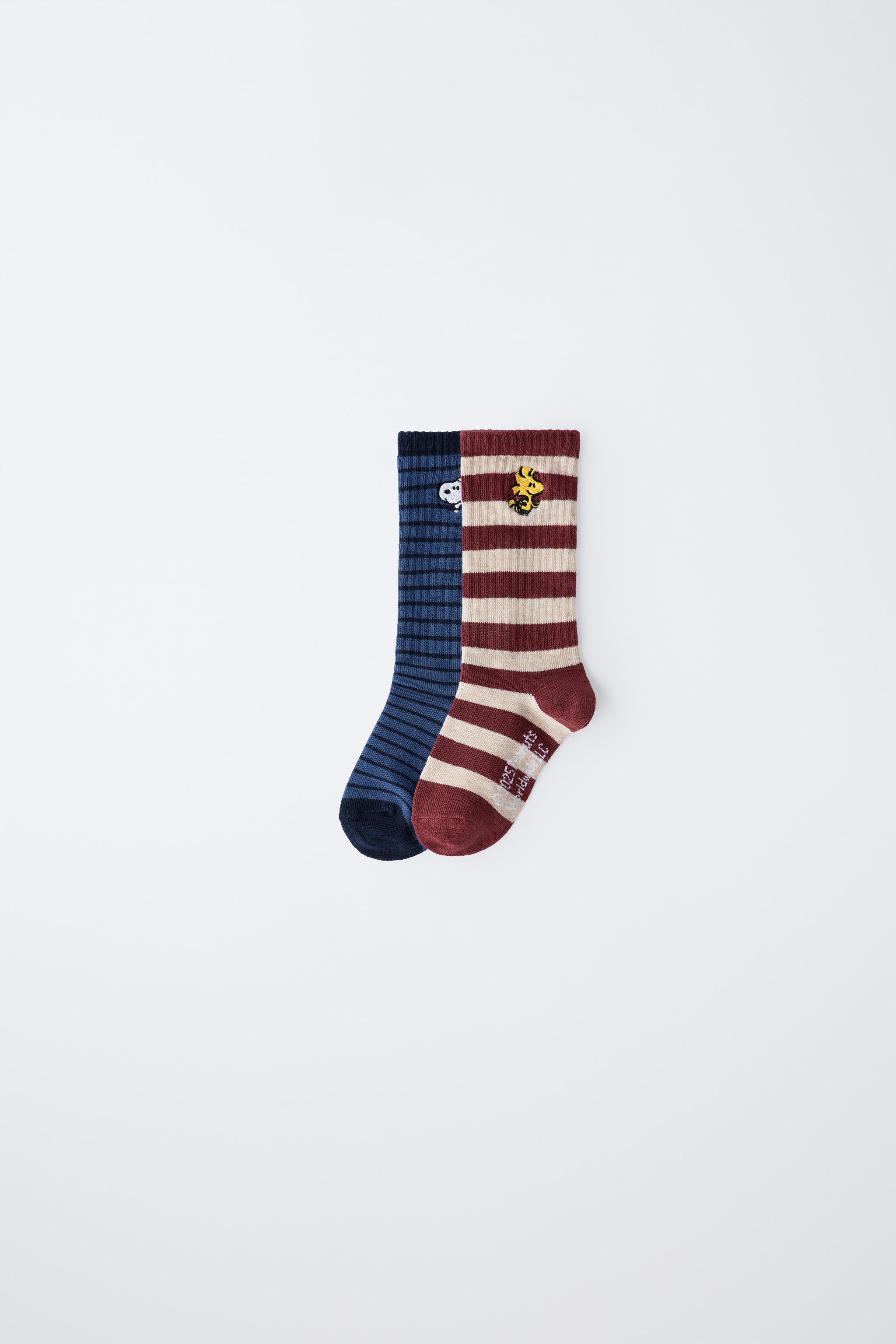 TWO-PACK OF STRIPED SNOOPY PEANUTS™ LONG SOCKS