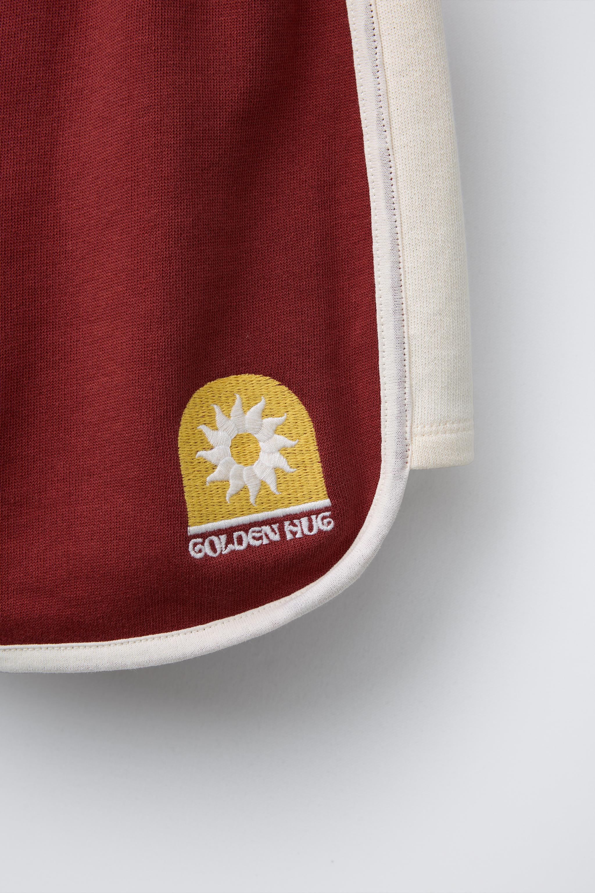 EMBROIDERED PLUSH SHORTS