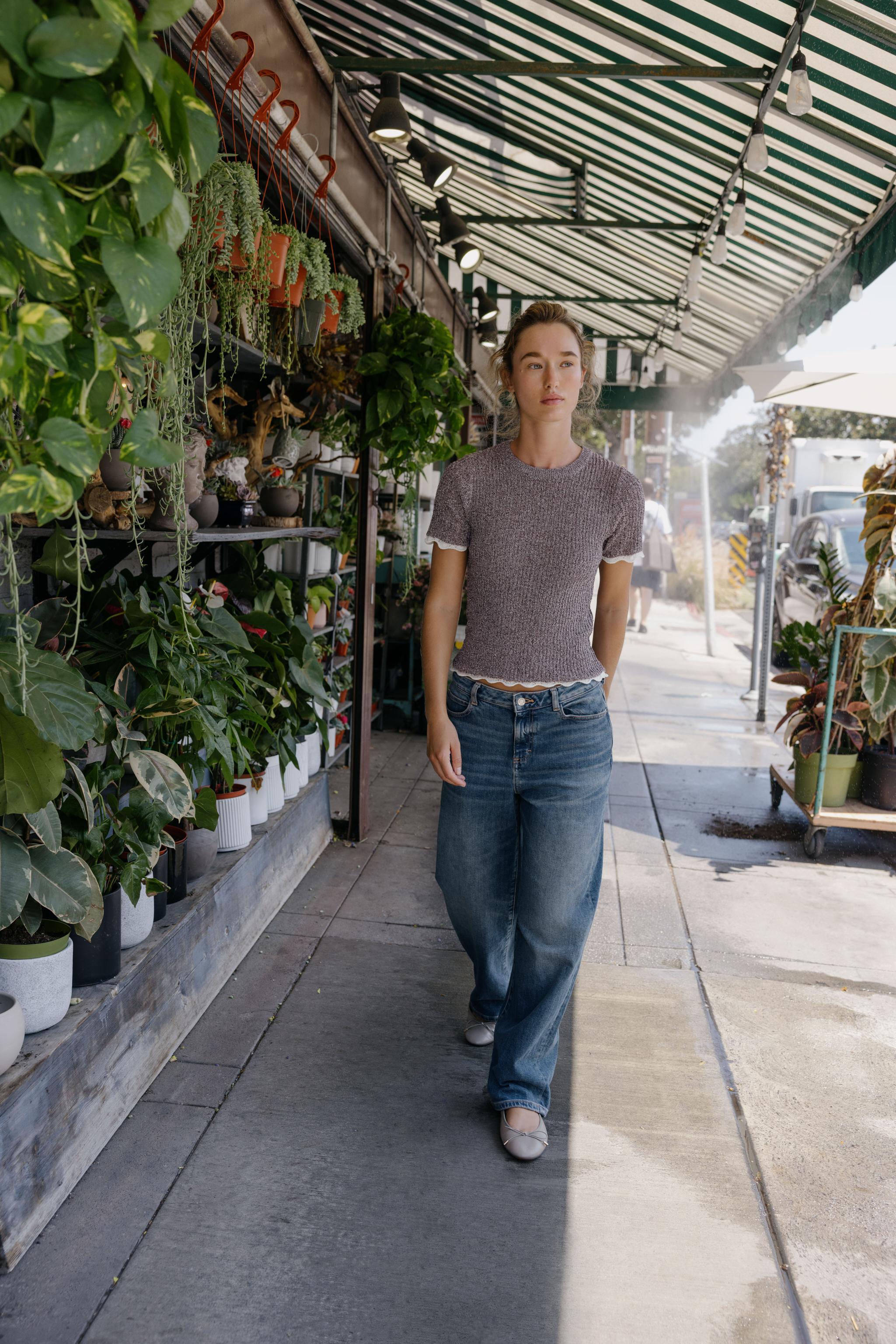 COMBINED KNIT T-SHIRT