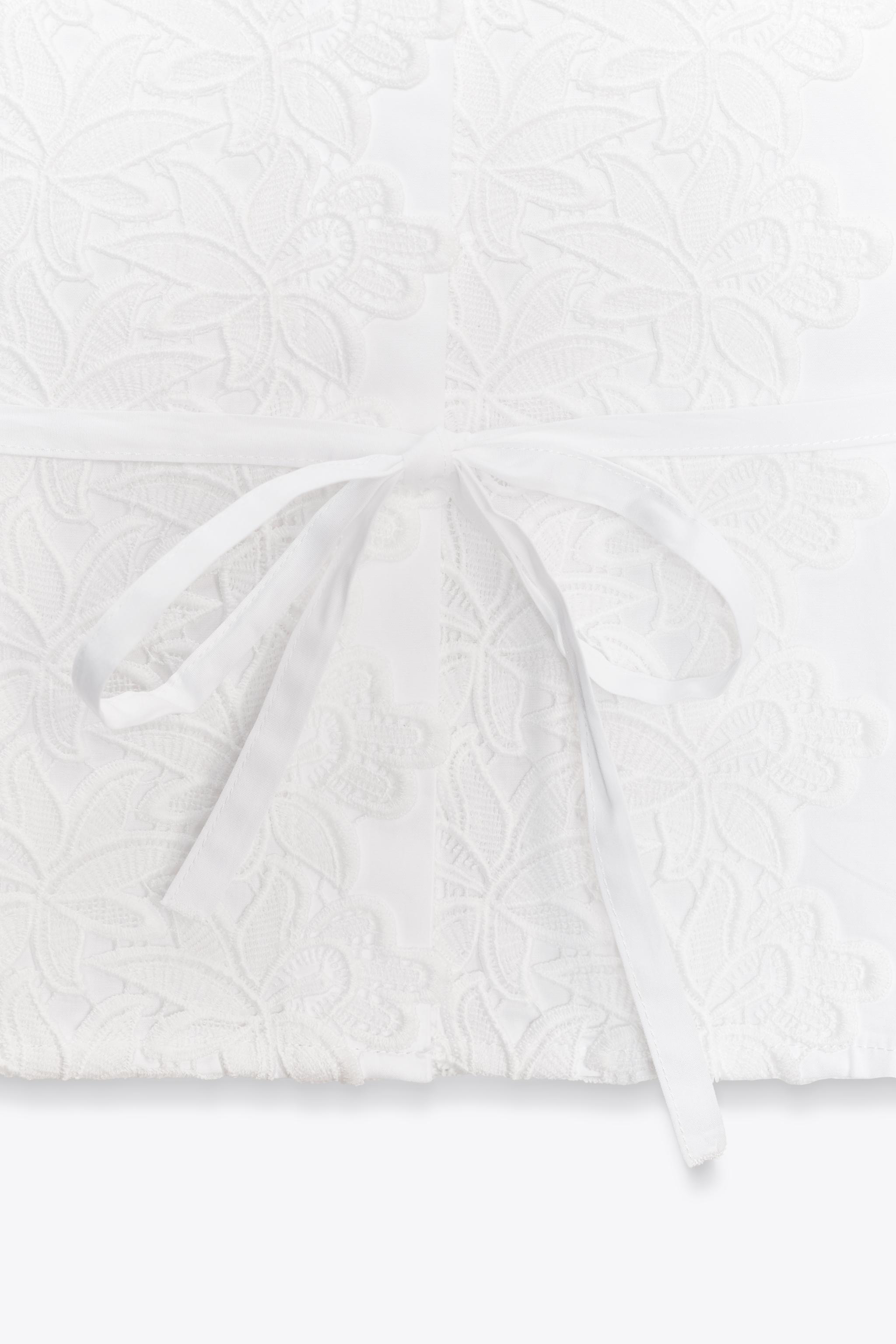 GUIPURE POPLIN SHIRT