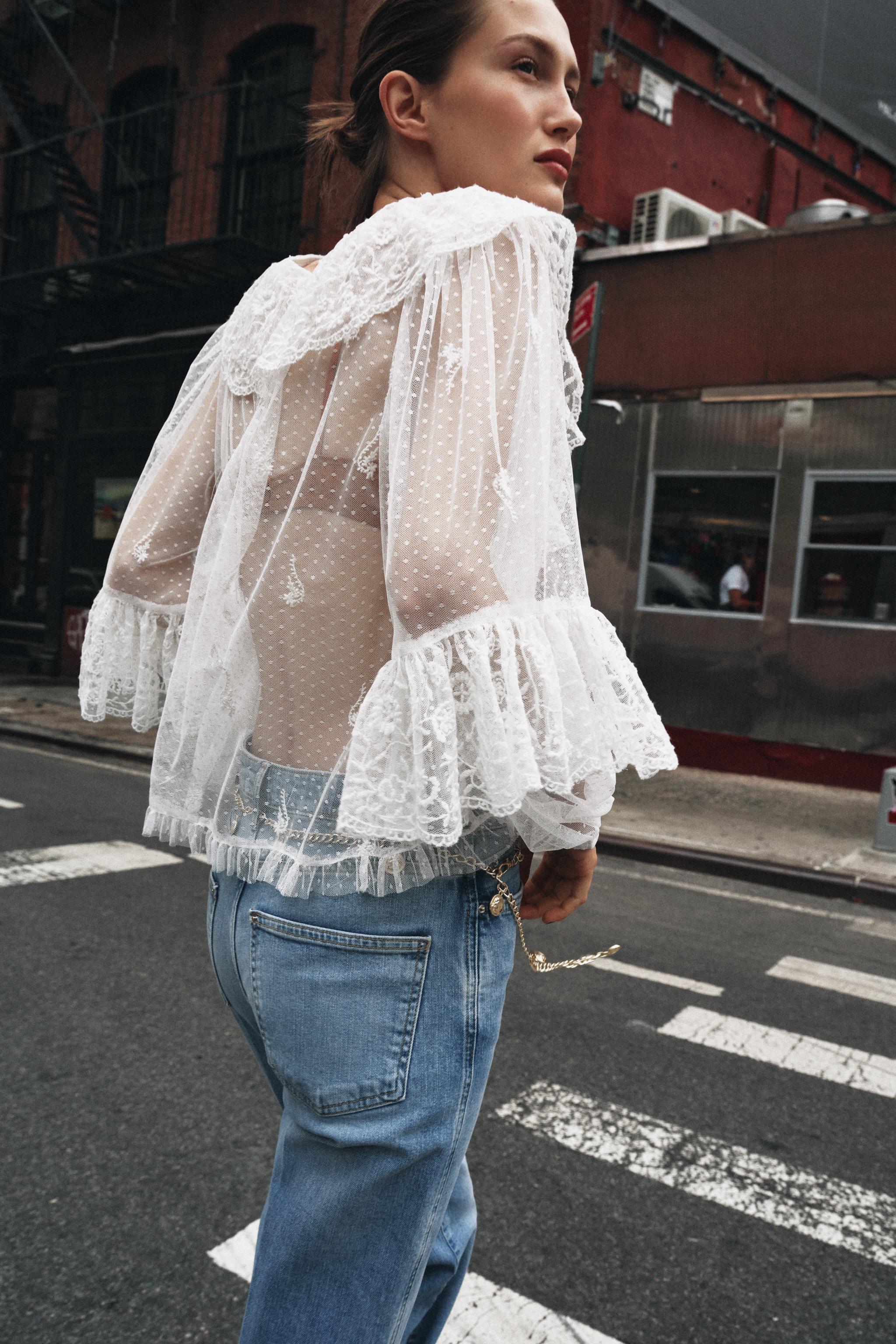 SEMI-SHEER ROMANTIC BLOUSE
