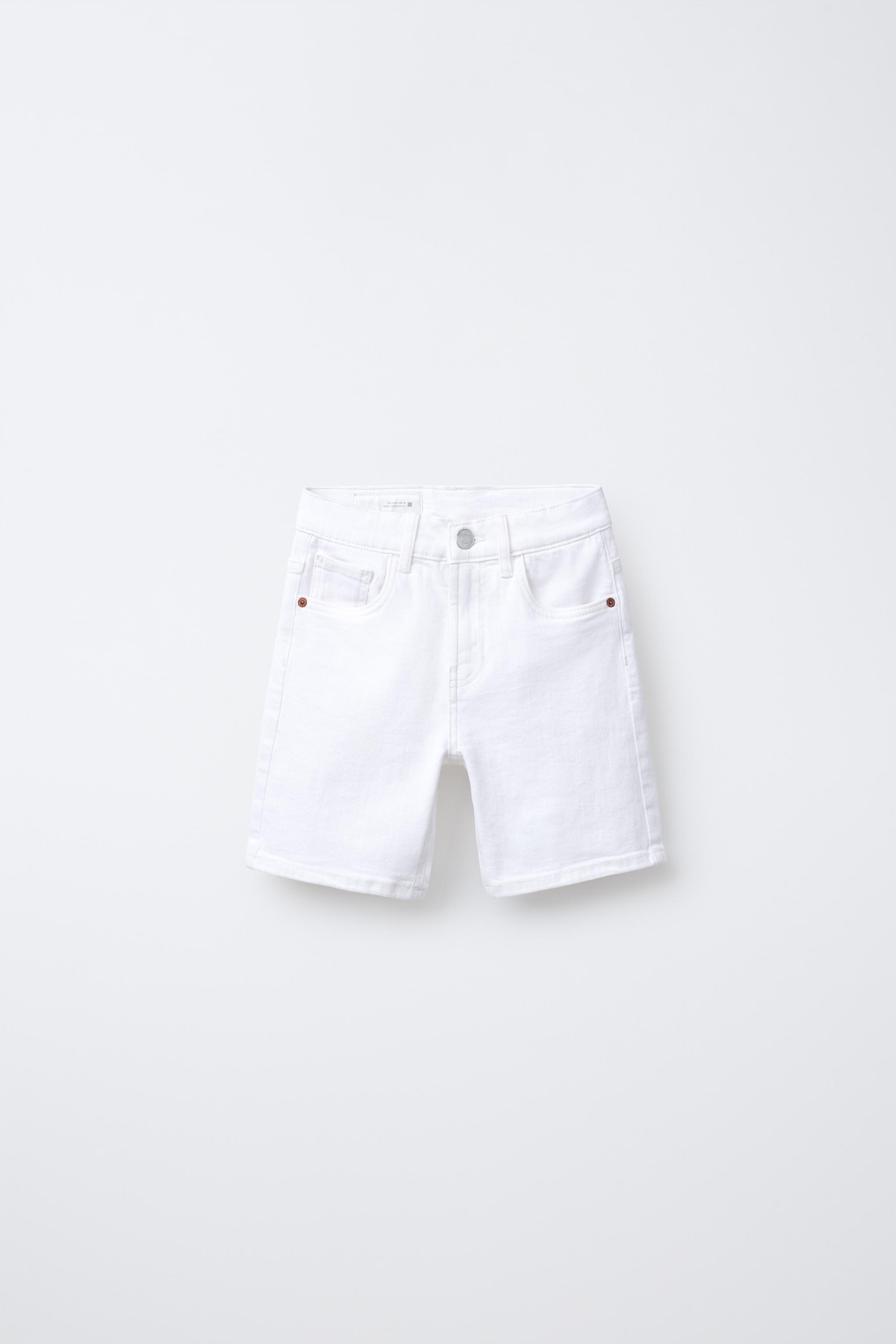 BASIC STRAIGHT DENIM BERMUDA SHORTS