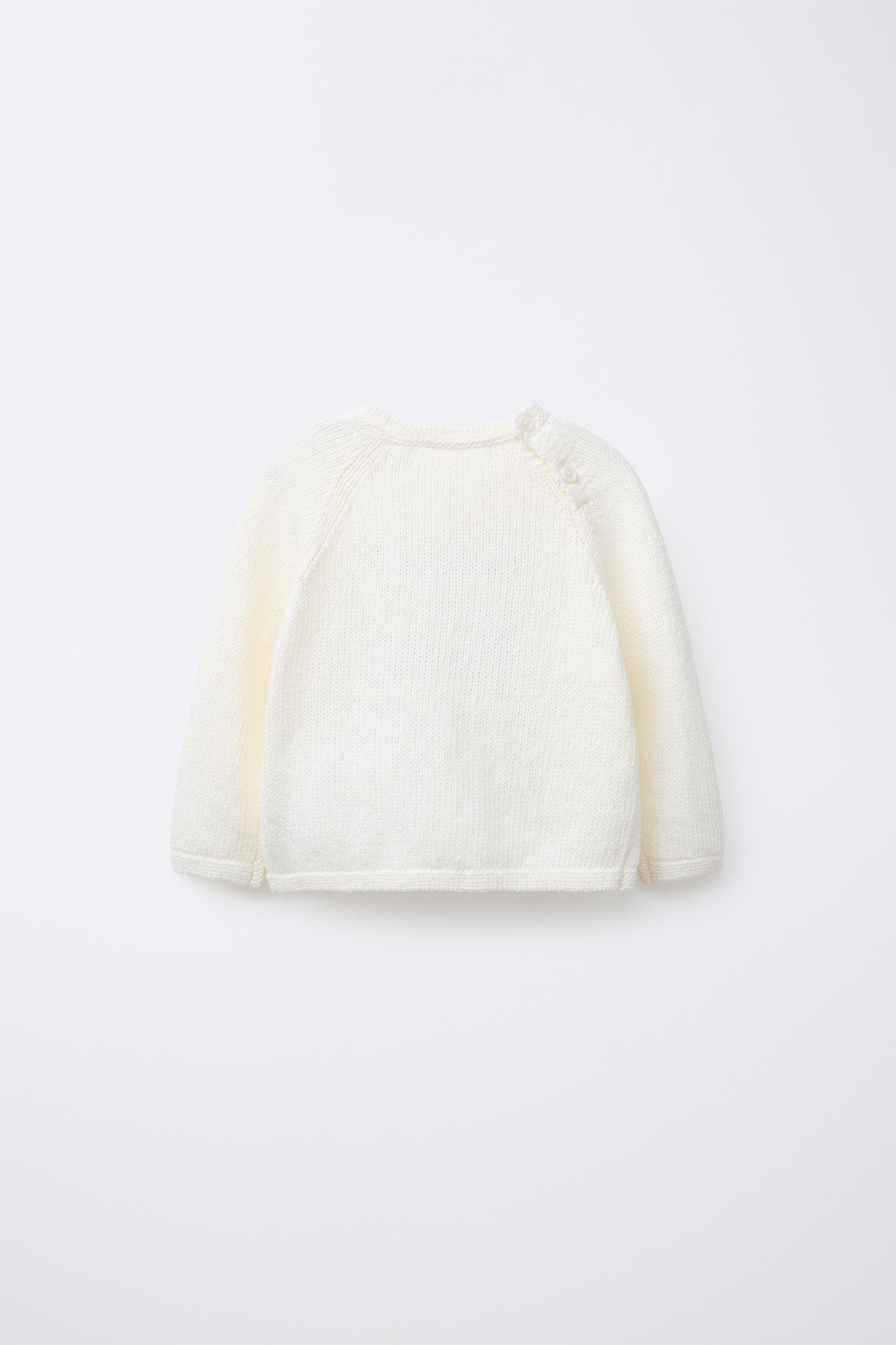 EMBROIDERED TEXT KNIT SWEATER