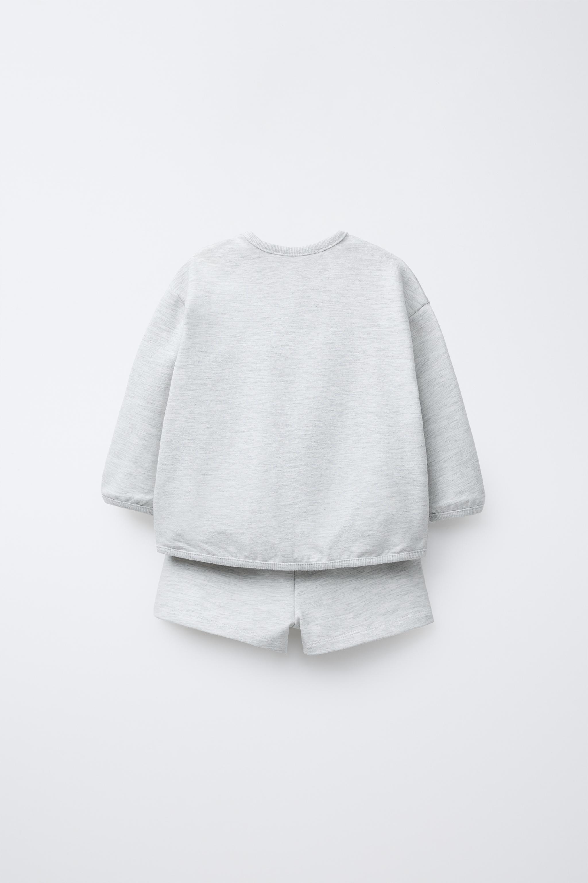 TEXT SWEATSHIRT AND BERMUDA SET