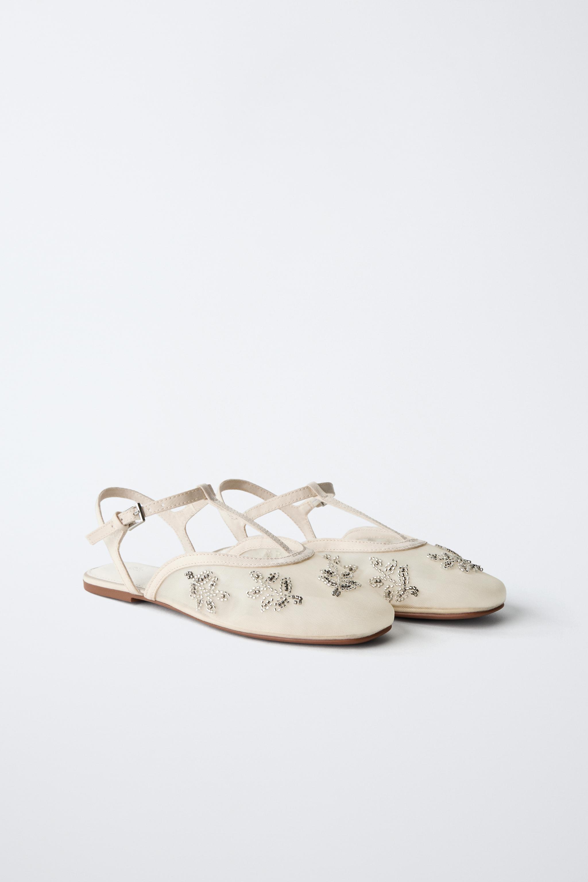 EMBROIDERED FANTASY SLINGBACK BALLET FLATS