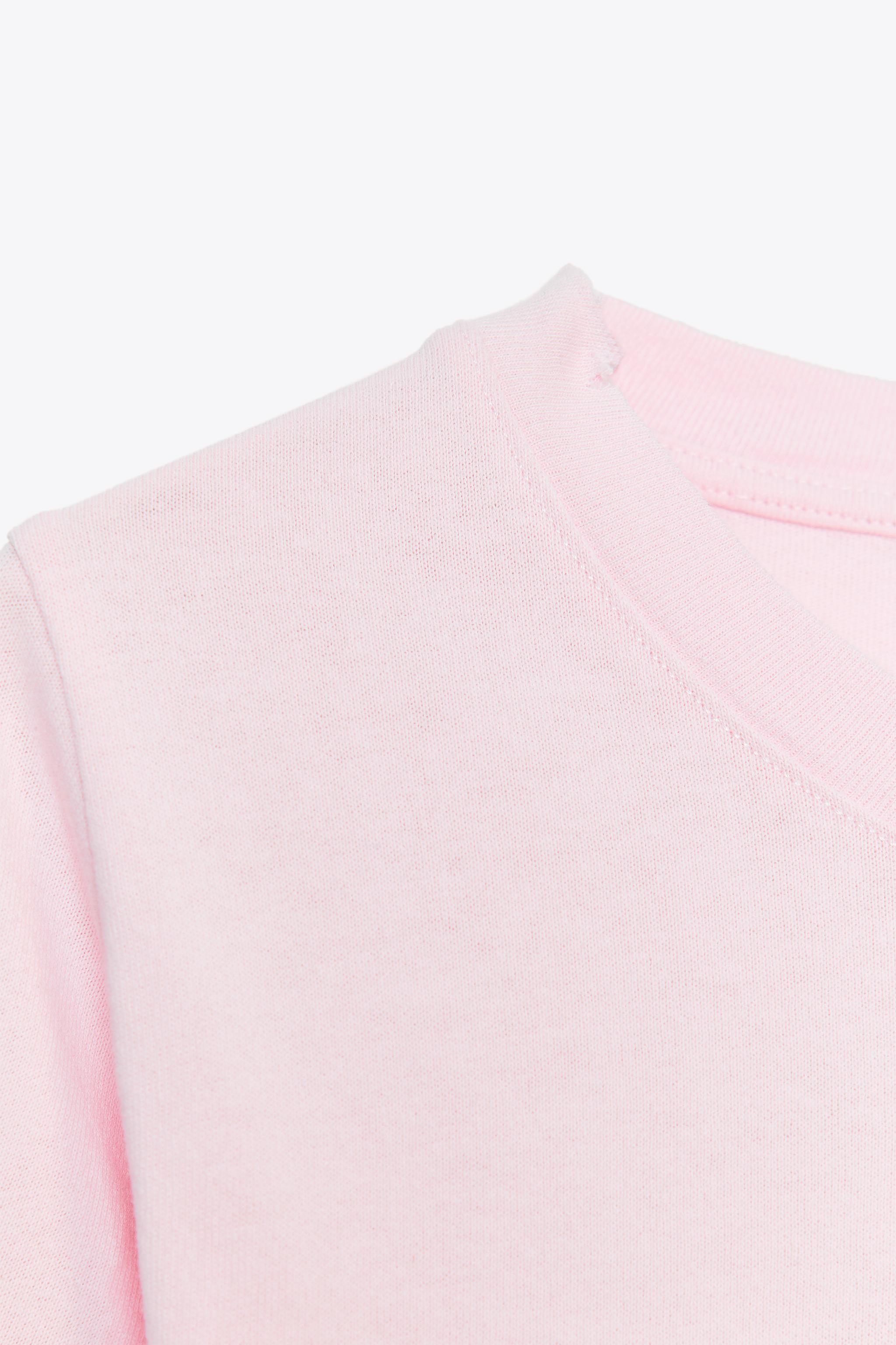 COTTON T-SHIRT WITH TEXT AND RIPS