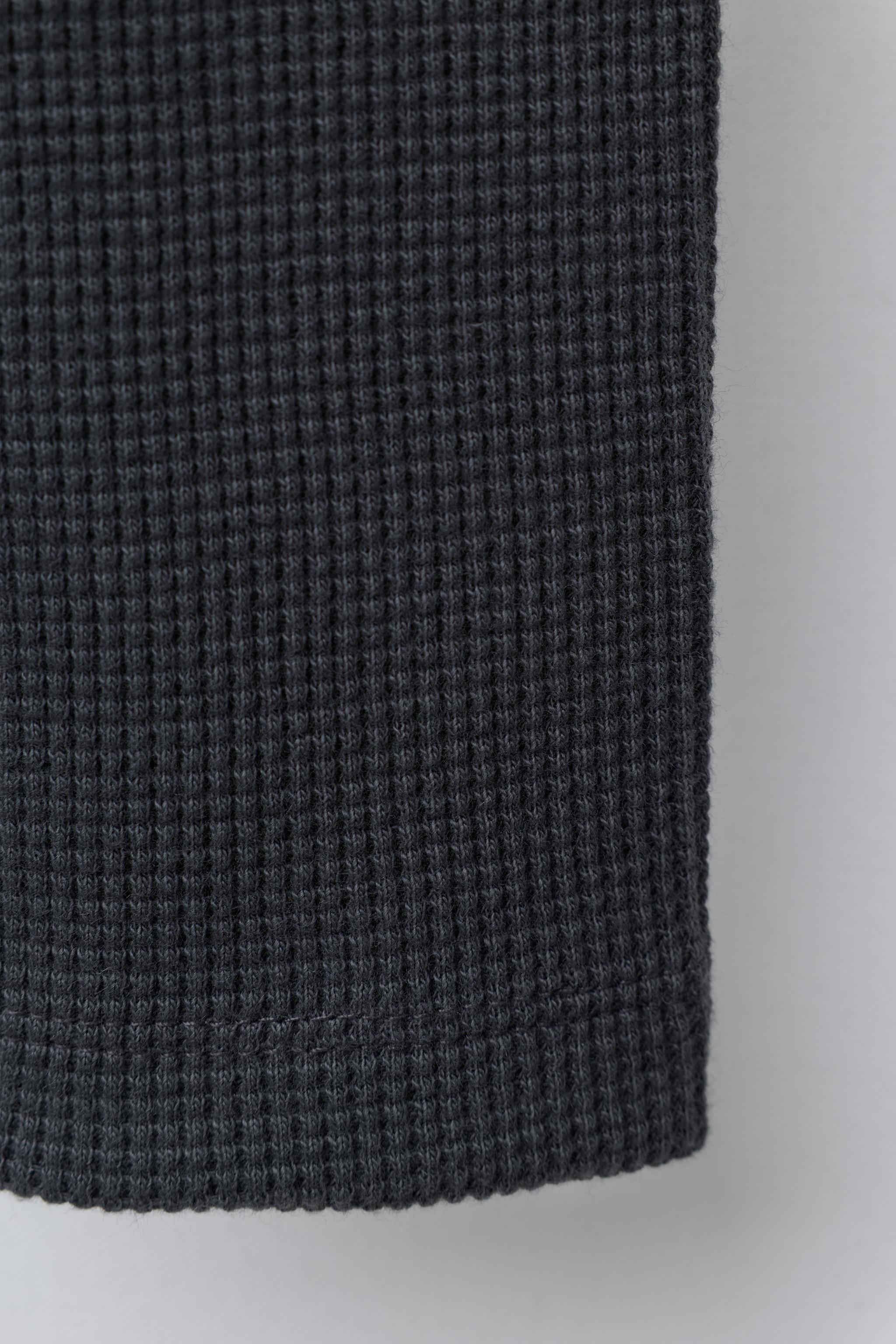 LACE DETAIL WAFFLE LEGGINGS