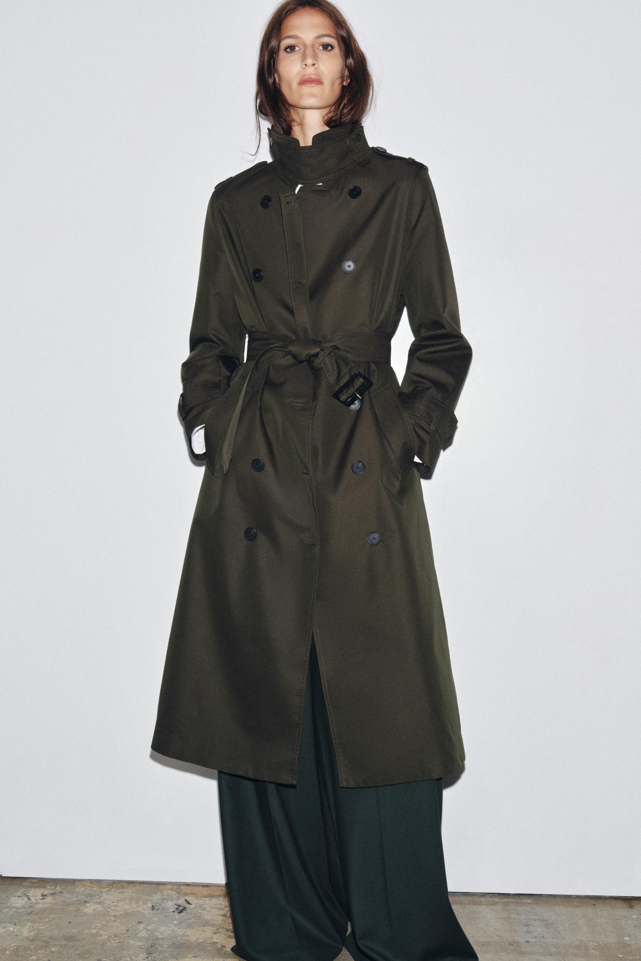 WATER REPELLENT DOUBLE-BREASTED TRENCH COAT ZW COLLECTION