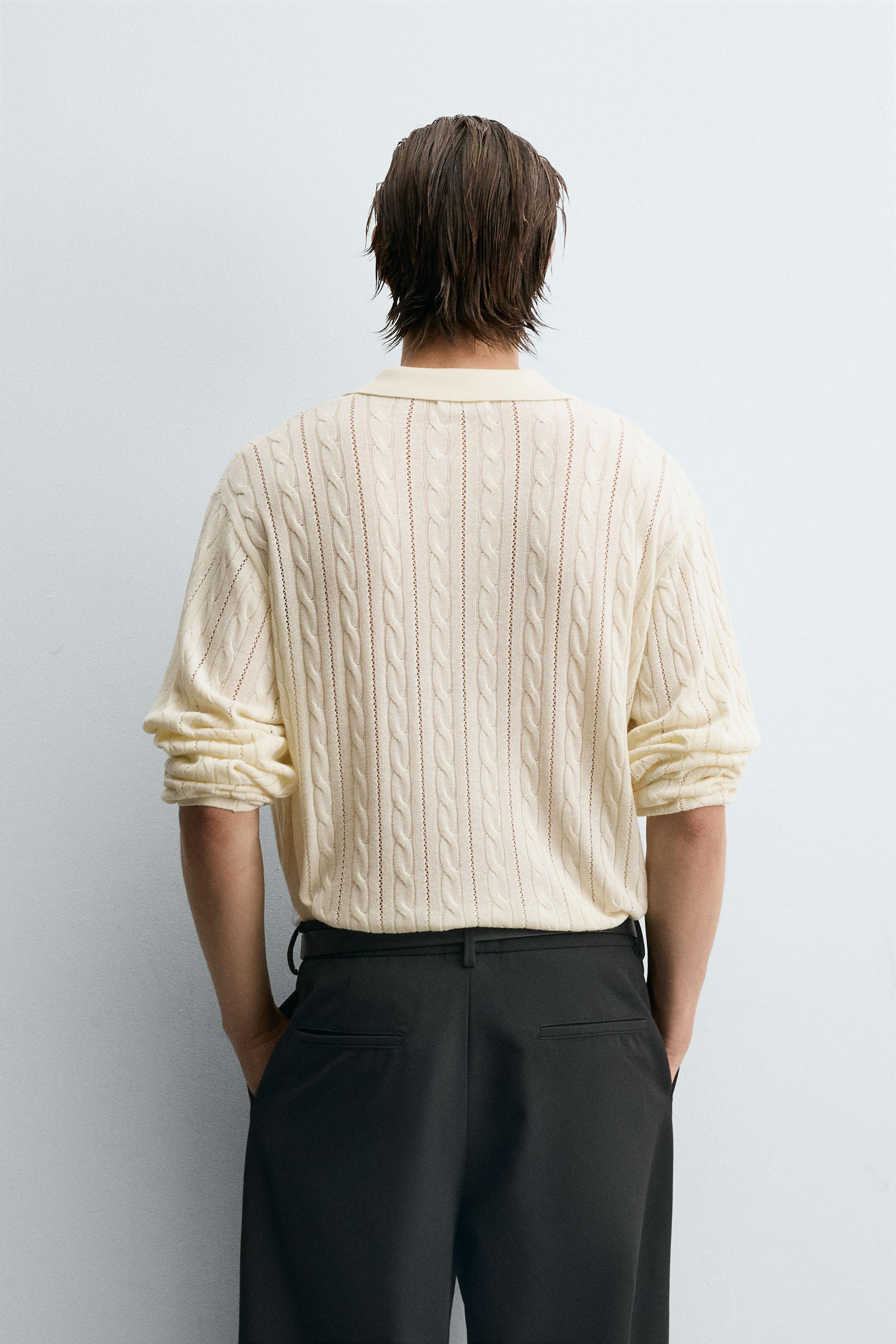 BRAIDED TEXTURED POLO