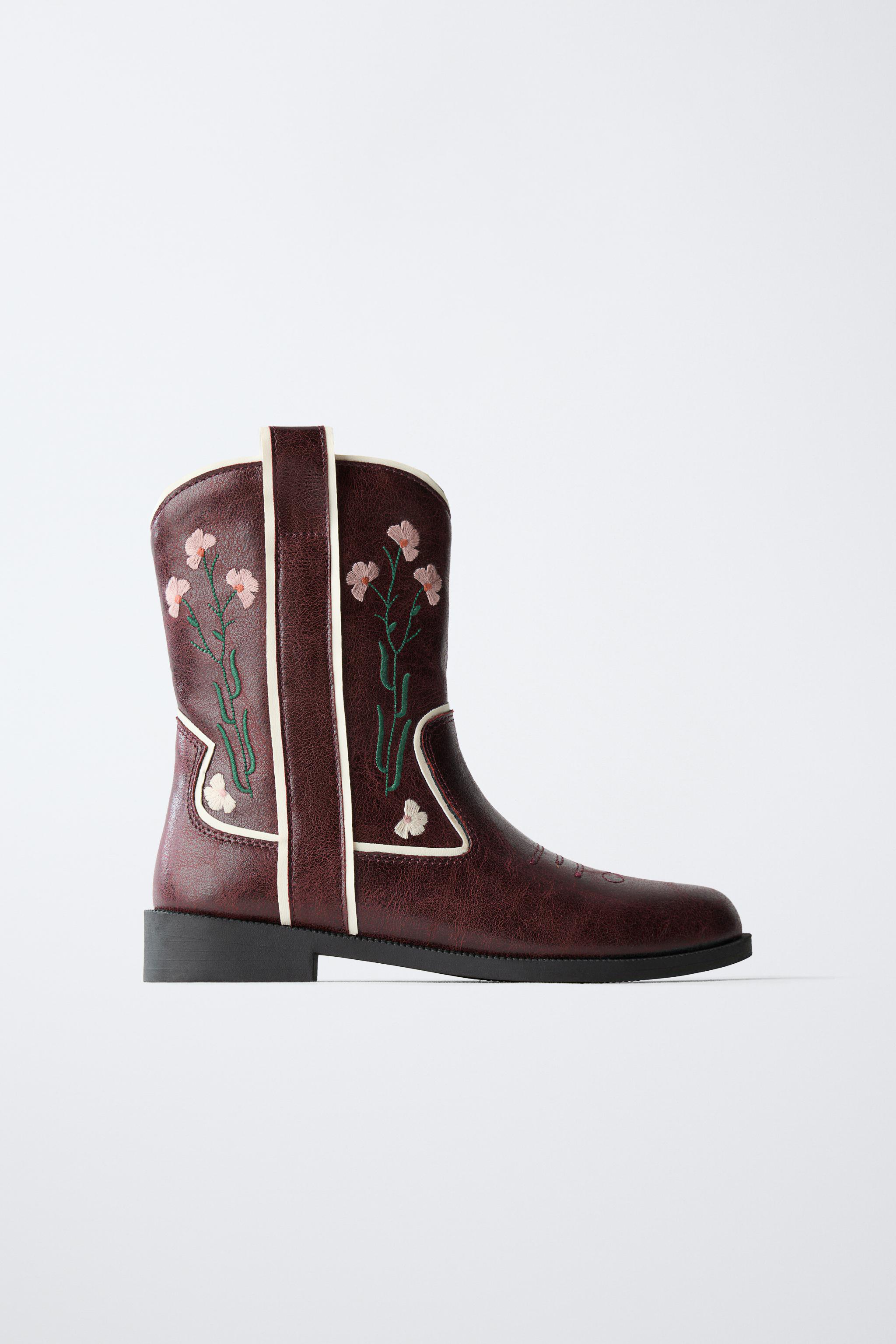 EMBROIDERED ANKLE BOOTS