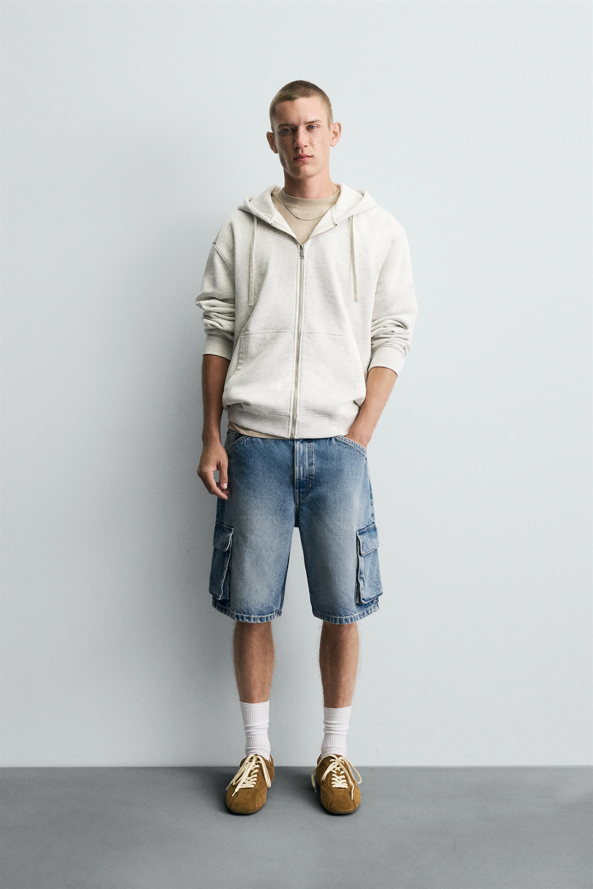 CARGO DENIM SHORTS