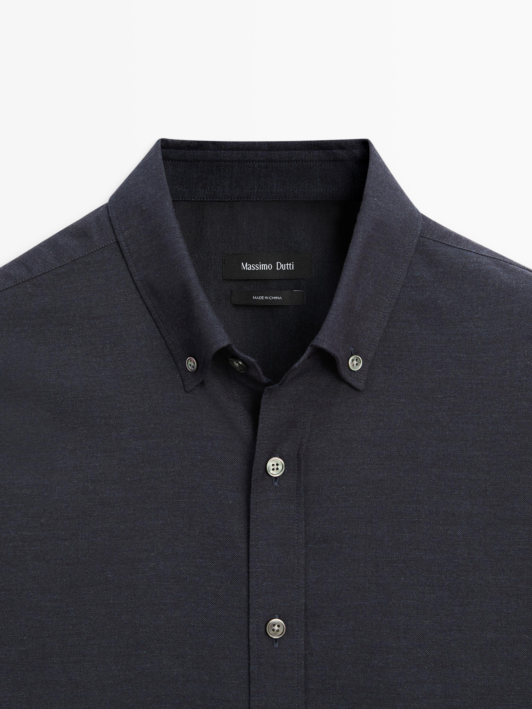 Soft regular fit melange shirt