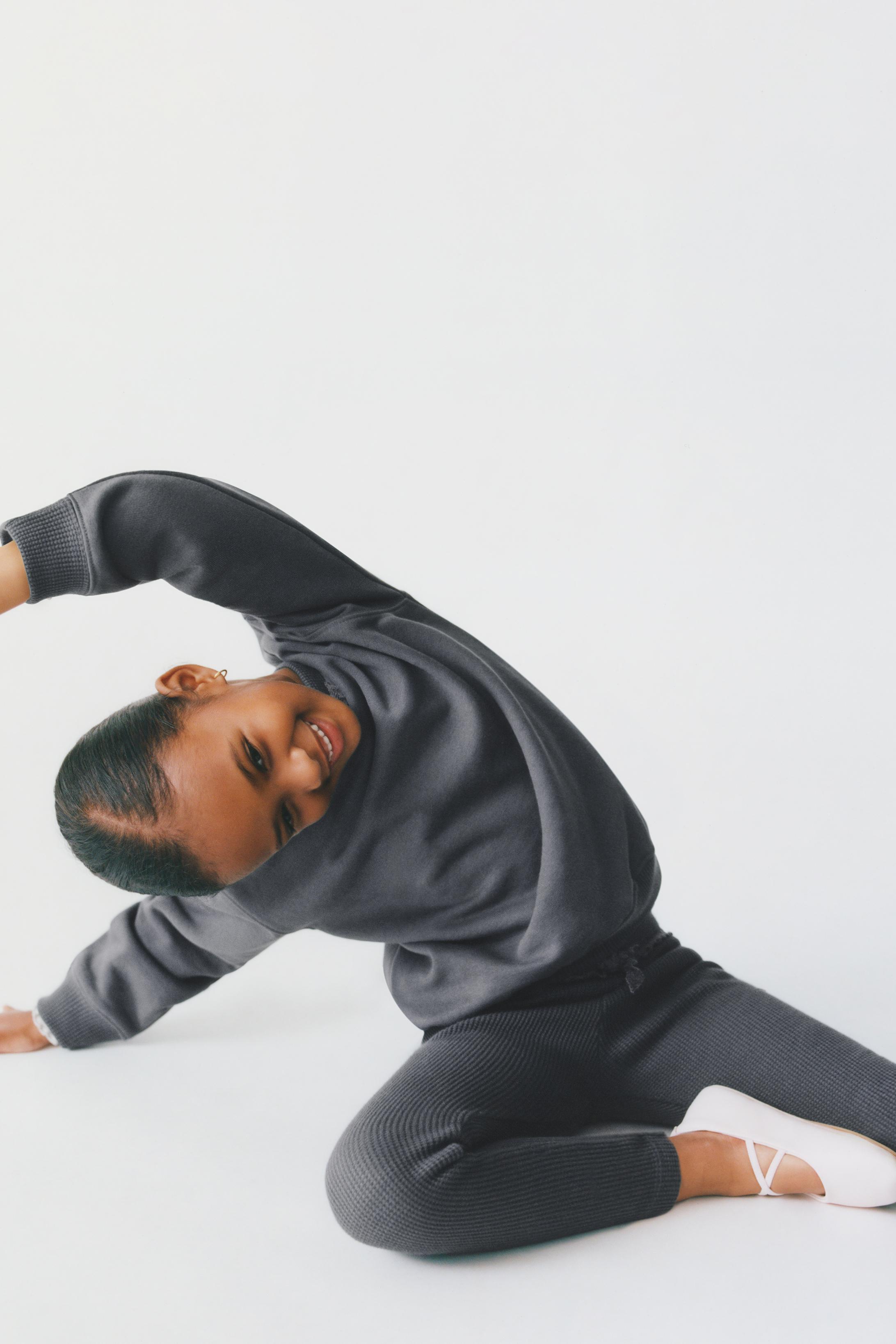 LACE DETAIL WAFFLE LEGGINGS