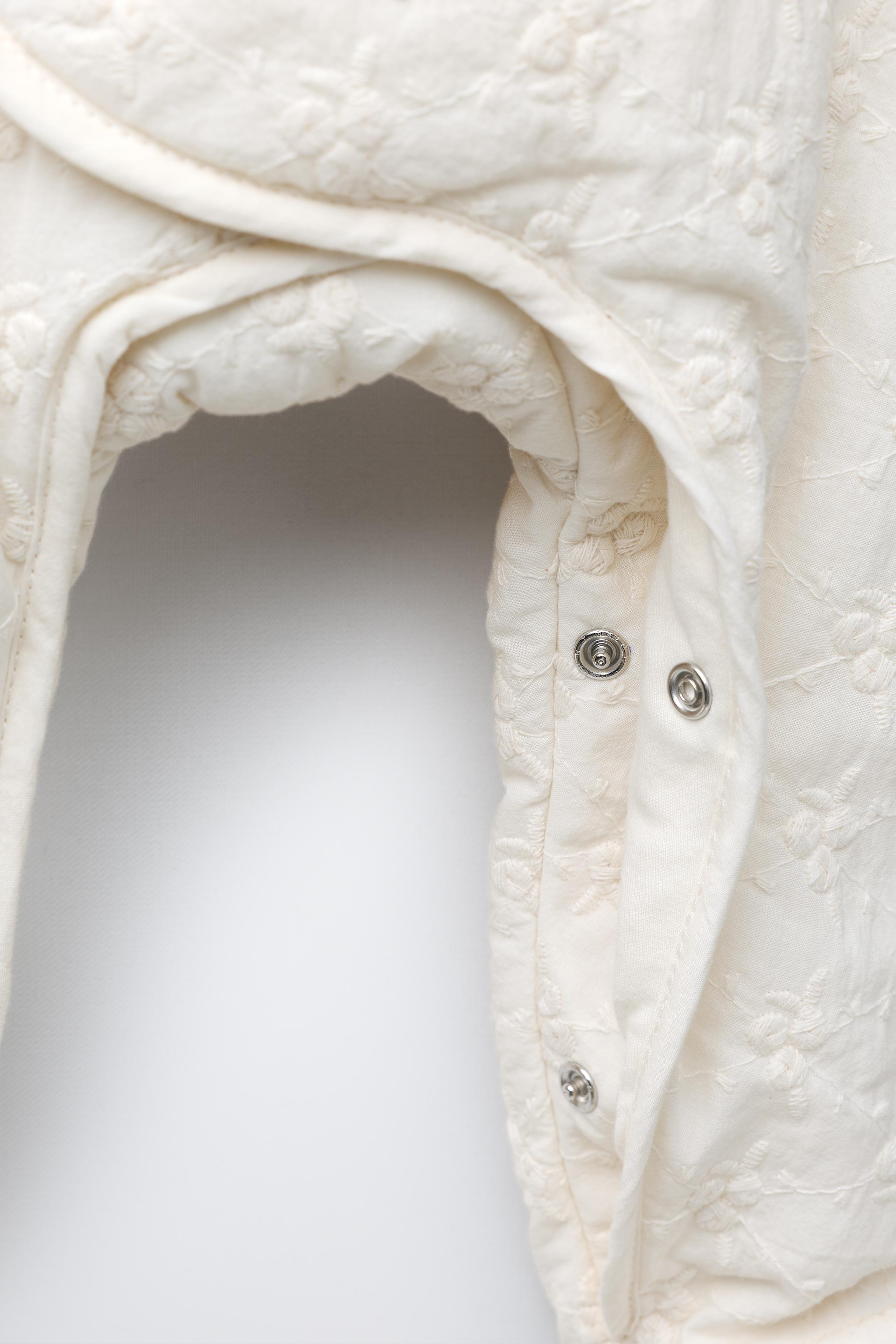 FLORAL EMBROIDERY QUILTED ROMPER