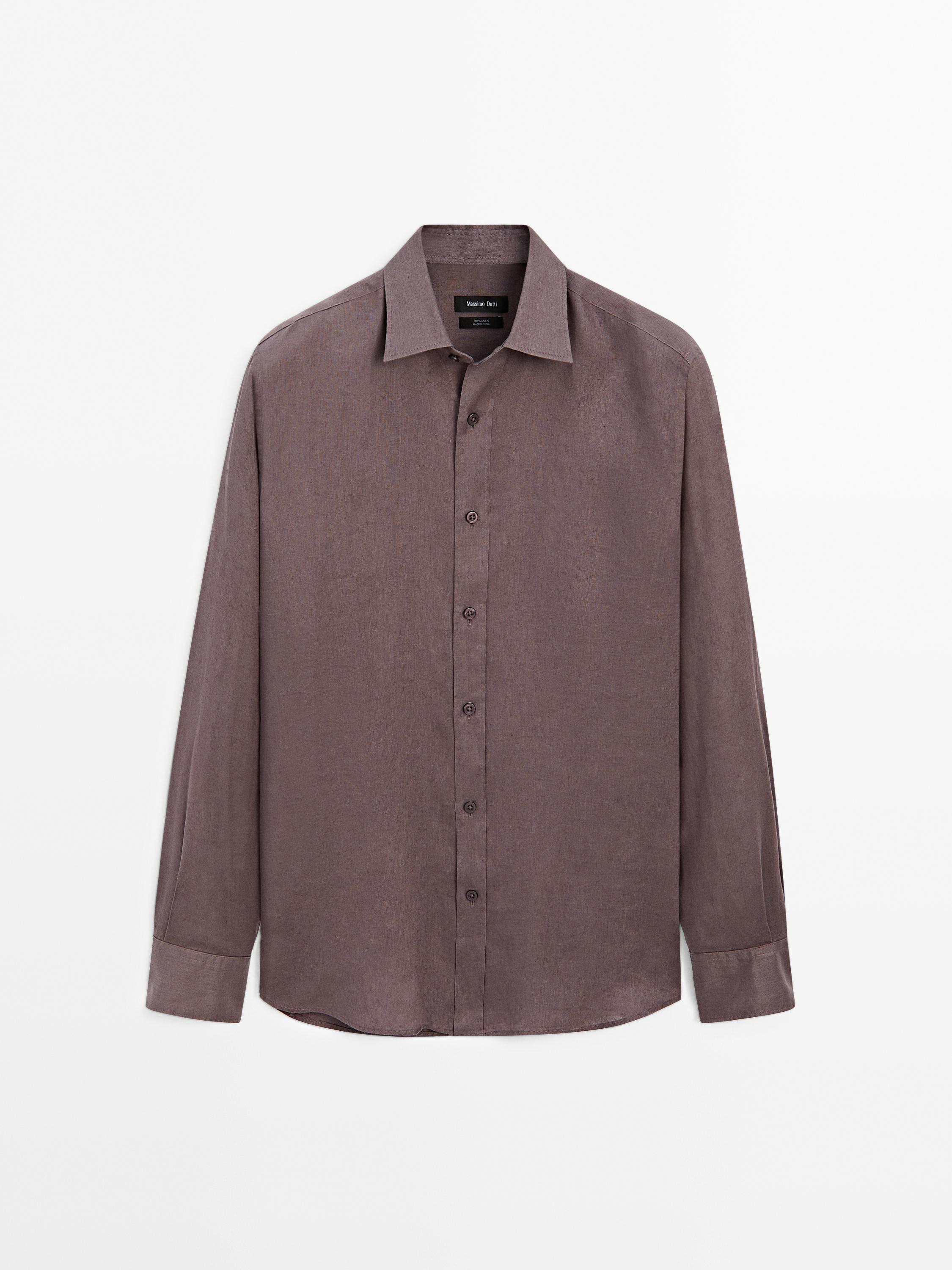 100% linen slim fit shirt