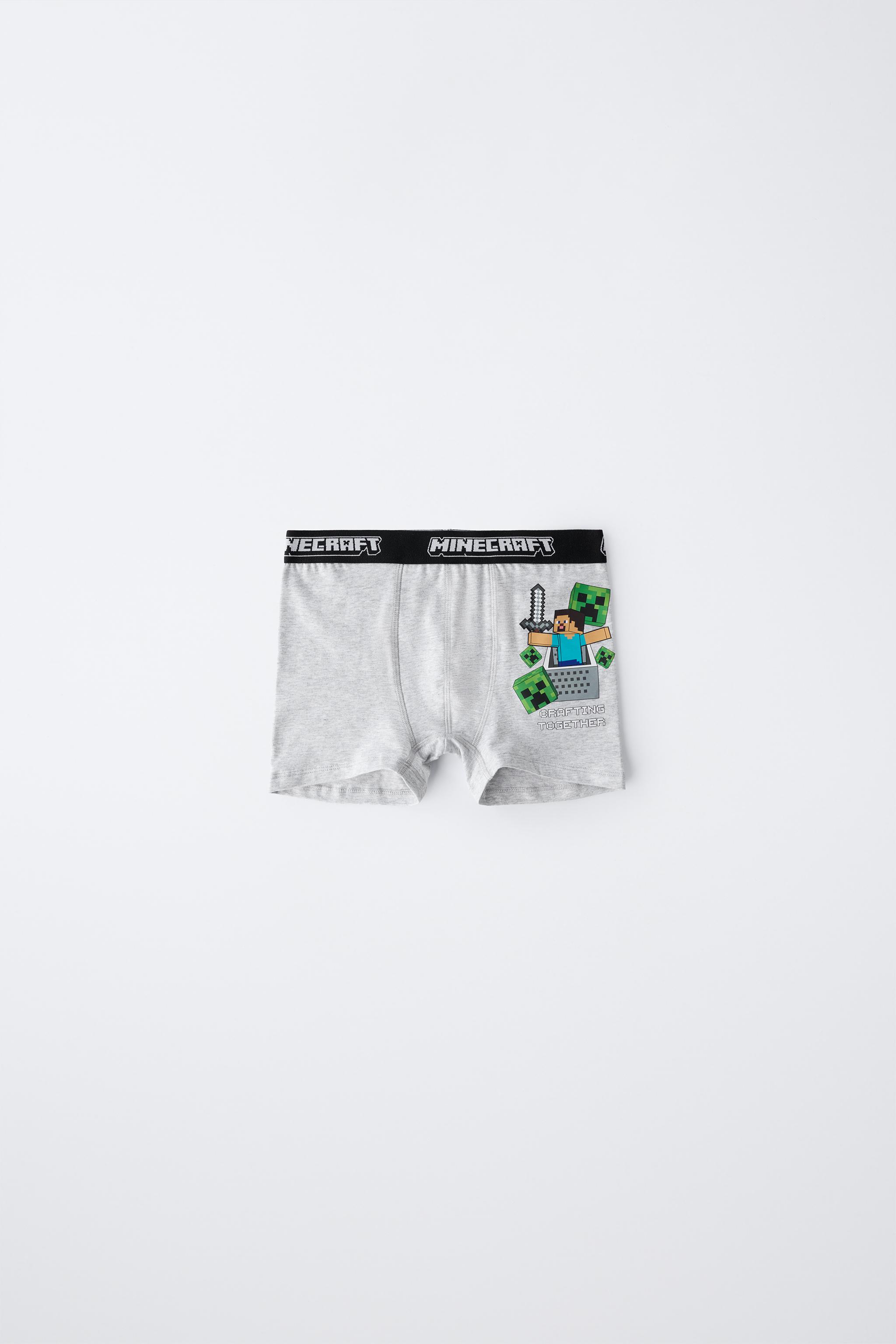 AGES 6-14/ TWO-PACK OF MINECRAFT © MOJANG AB. ™ BOXERS