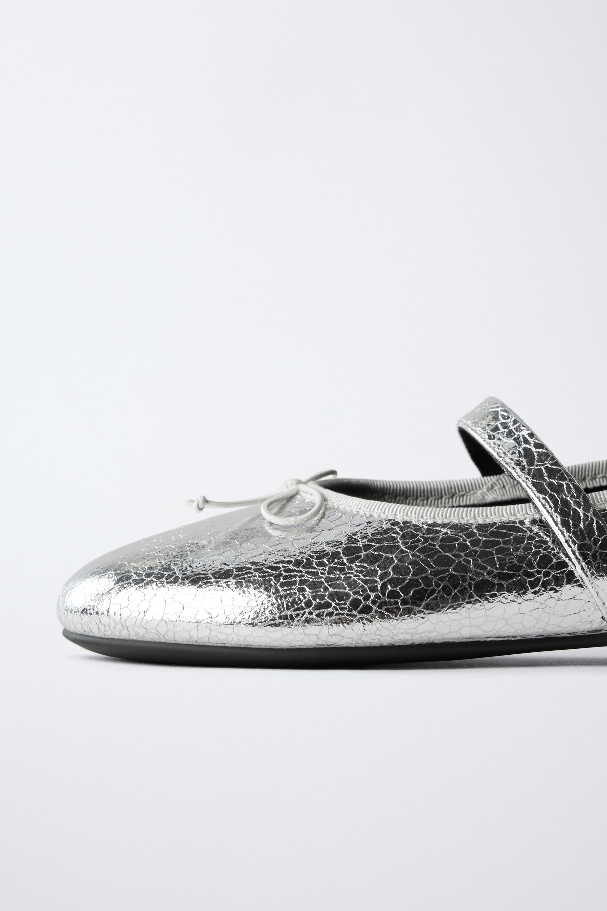 METALLIC BALLET FLATS