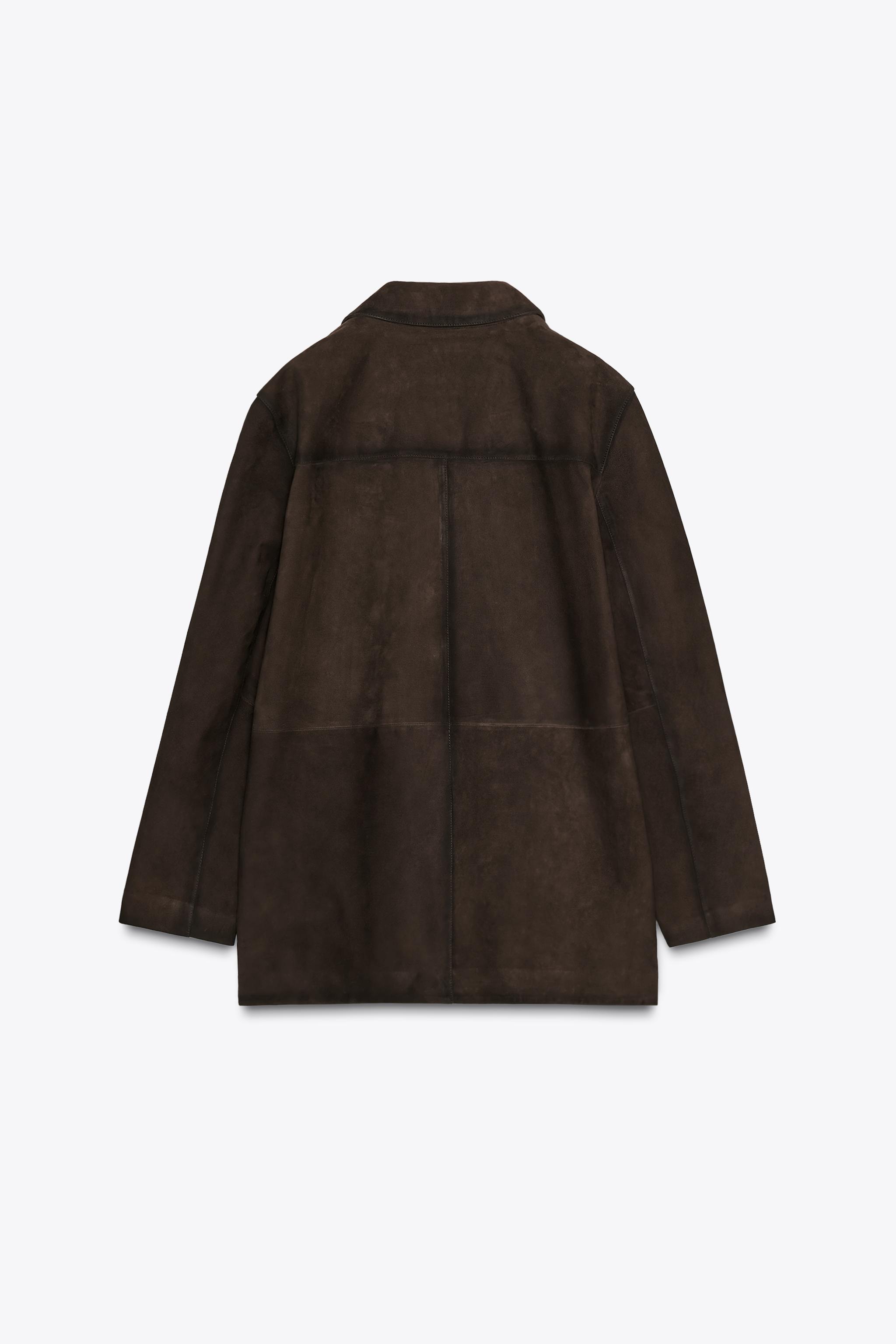 100% SUEDE LEATHER BLAZER ZW COLLECTION LIMITED EDITION