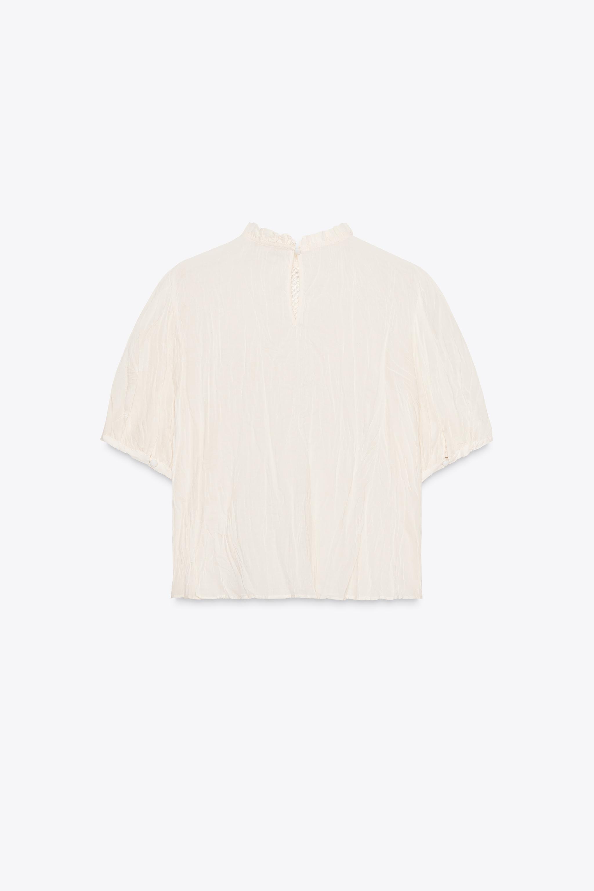 RUSTIC LACE INSERT BLOUSE