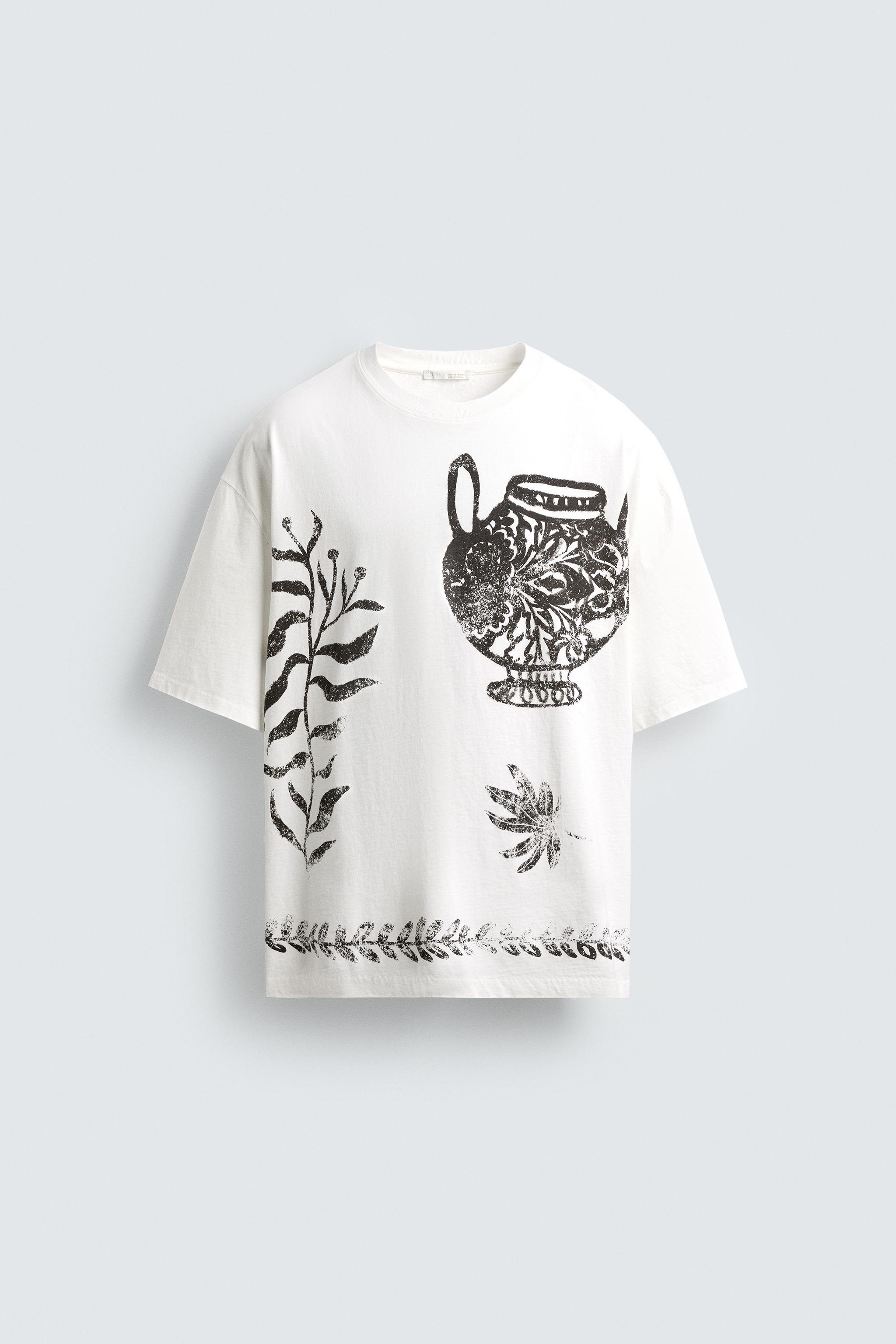 CONTRAST PRINT T-SHIRT