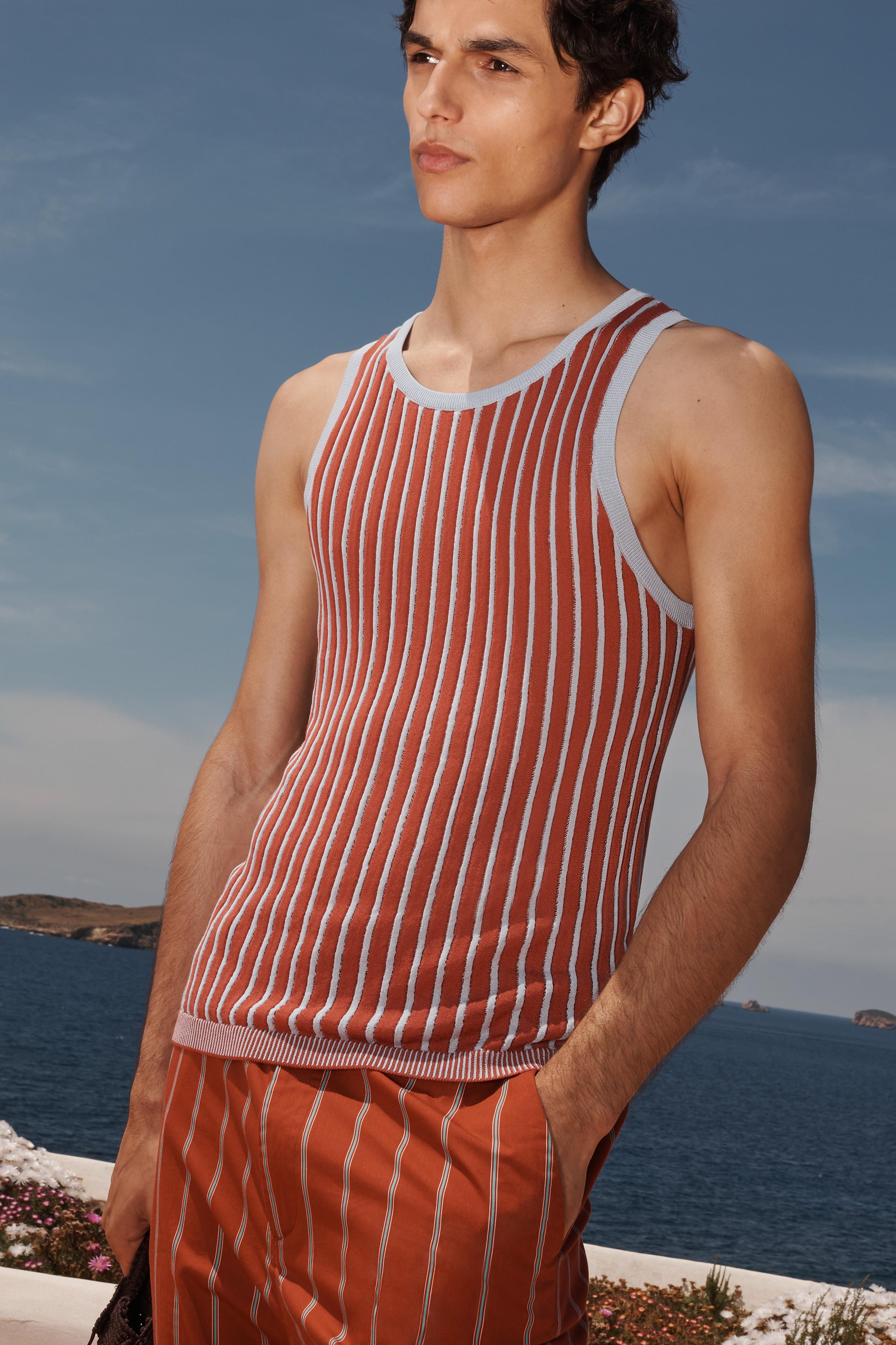 LIMITED EDITION STRIPED JACQUARD KNIT TANK