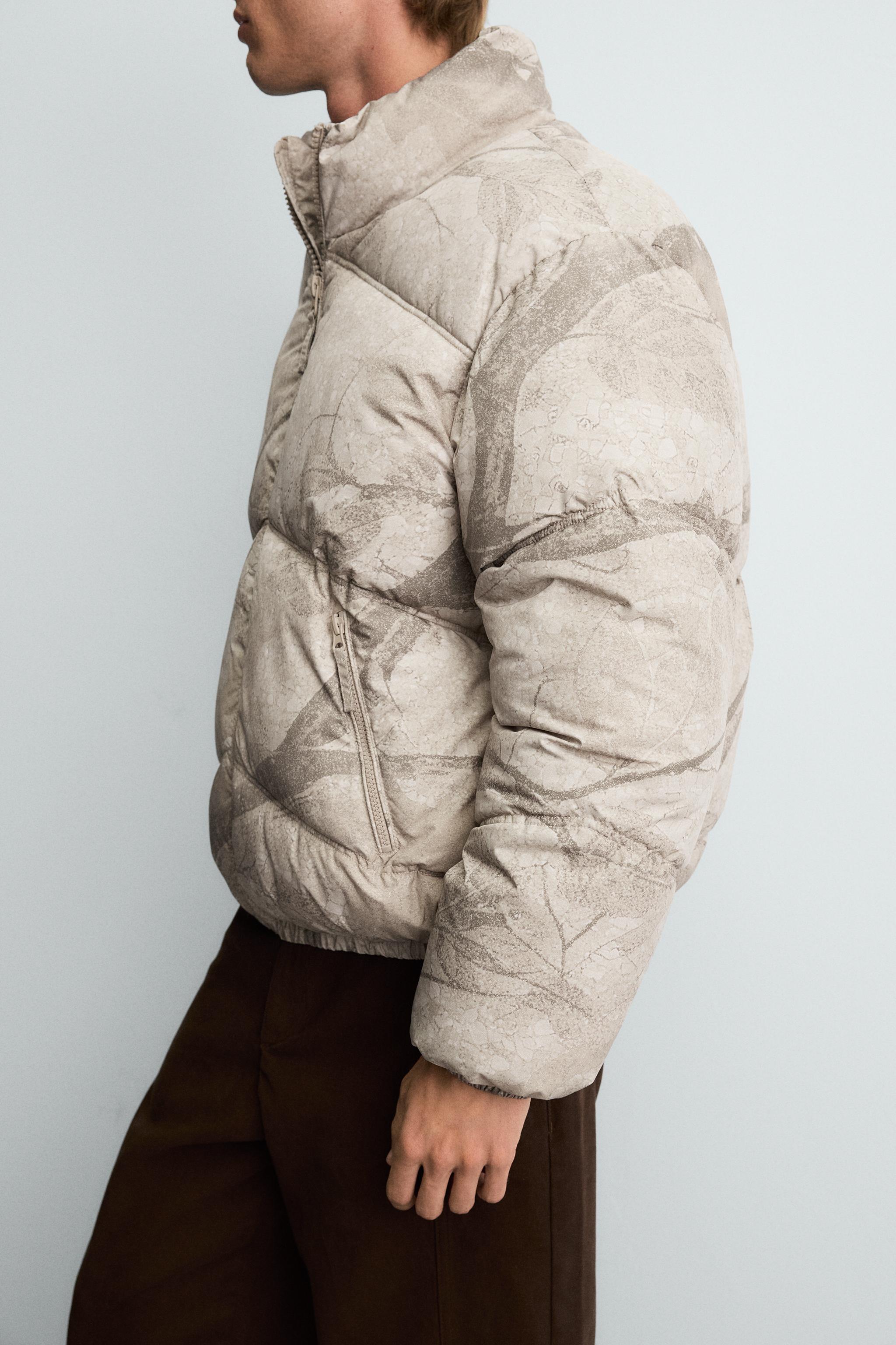 ABSTRACT PRINT PUFFER JACKET