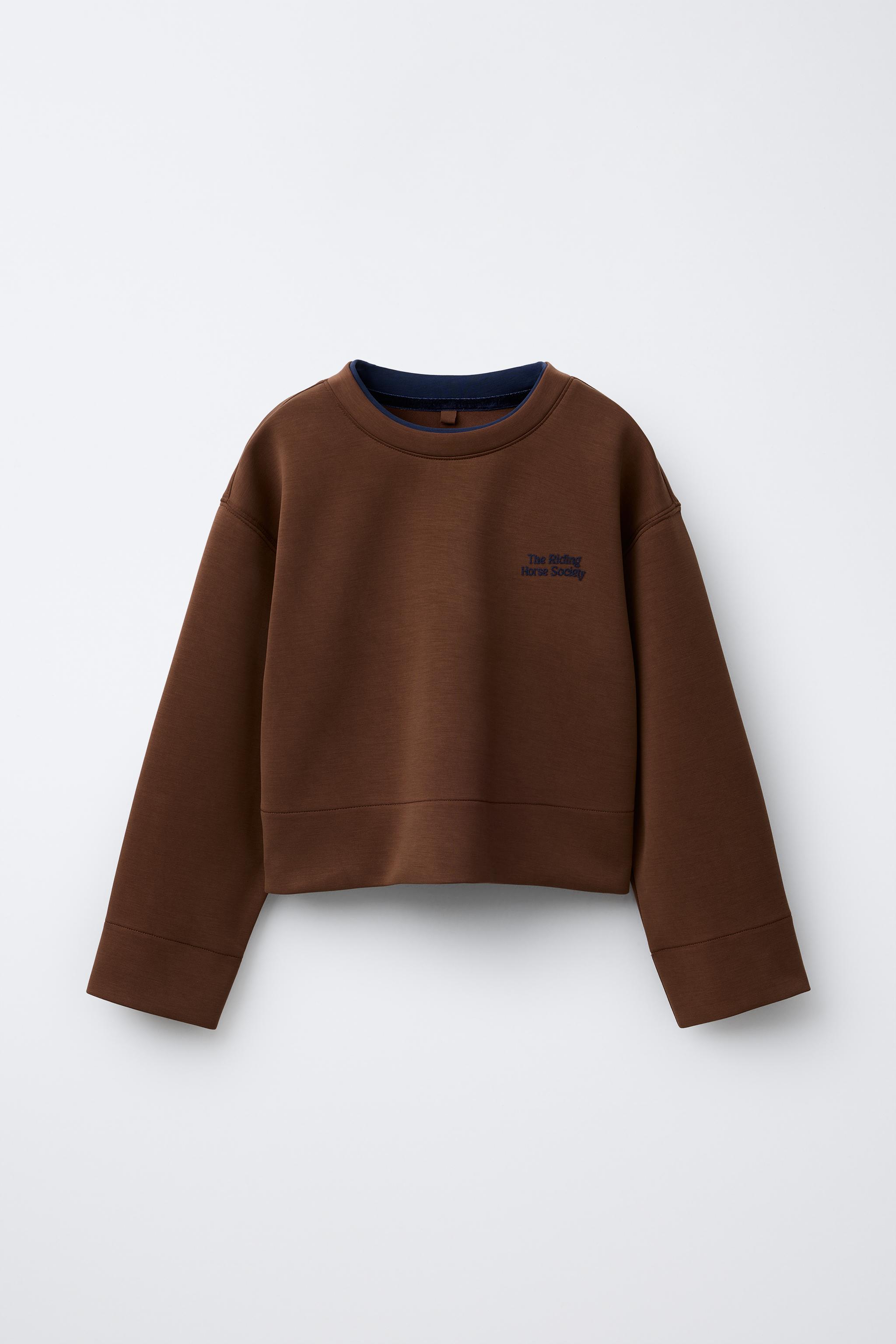 MODAL SWEATSHIRT WITH CONTRAST NECK