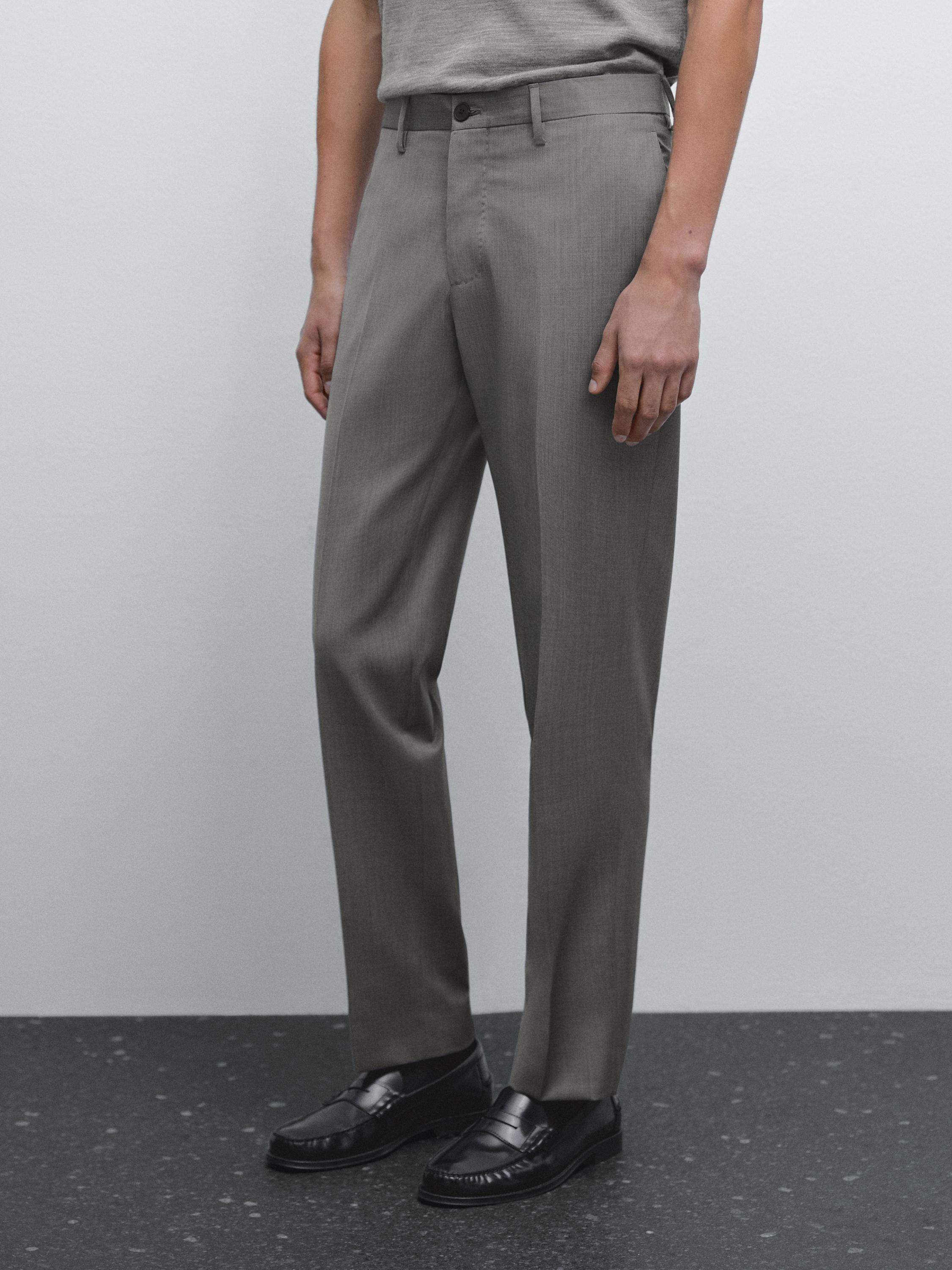 100% wool suit trousers