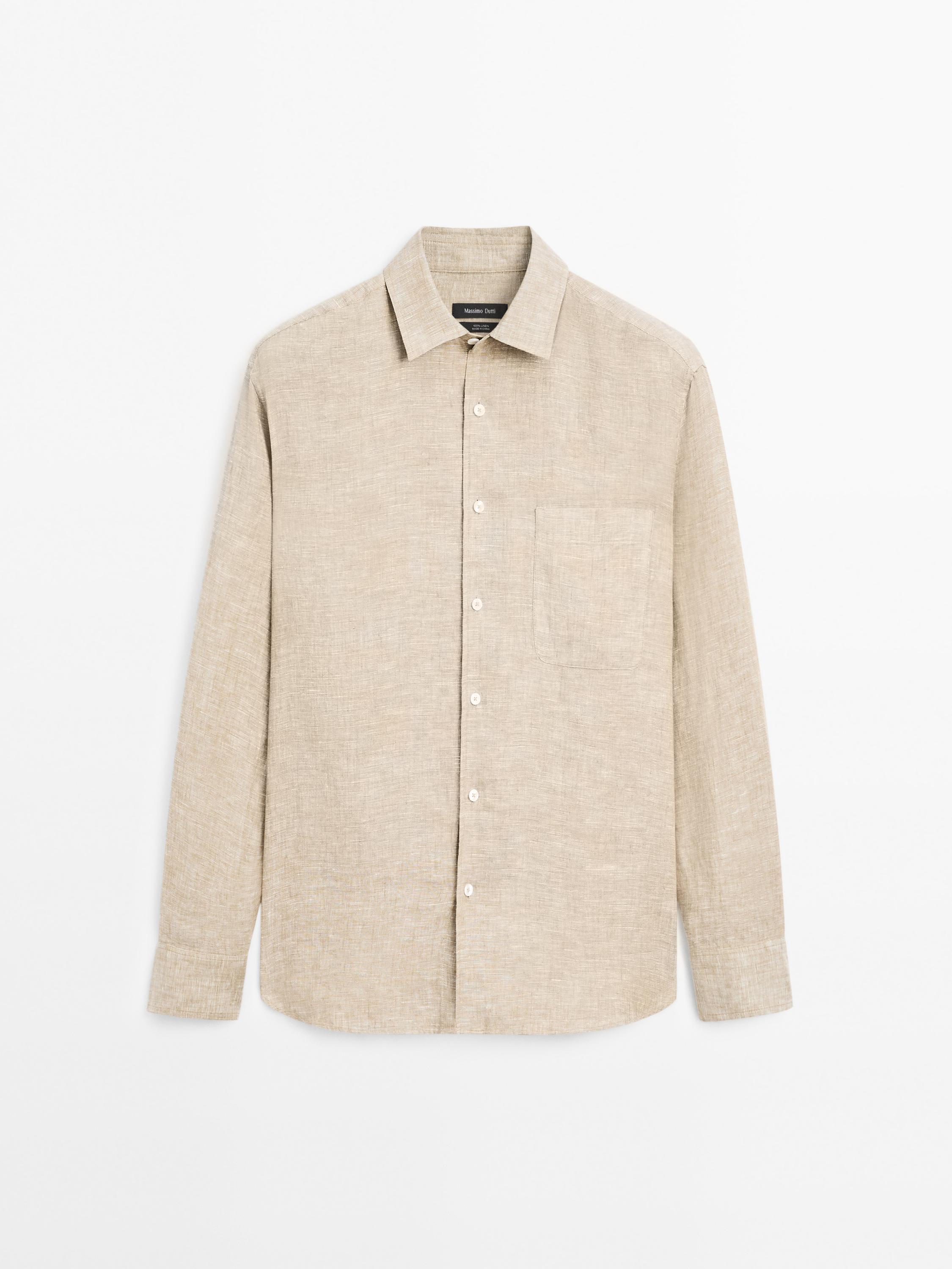 100% linen regular fit shirt