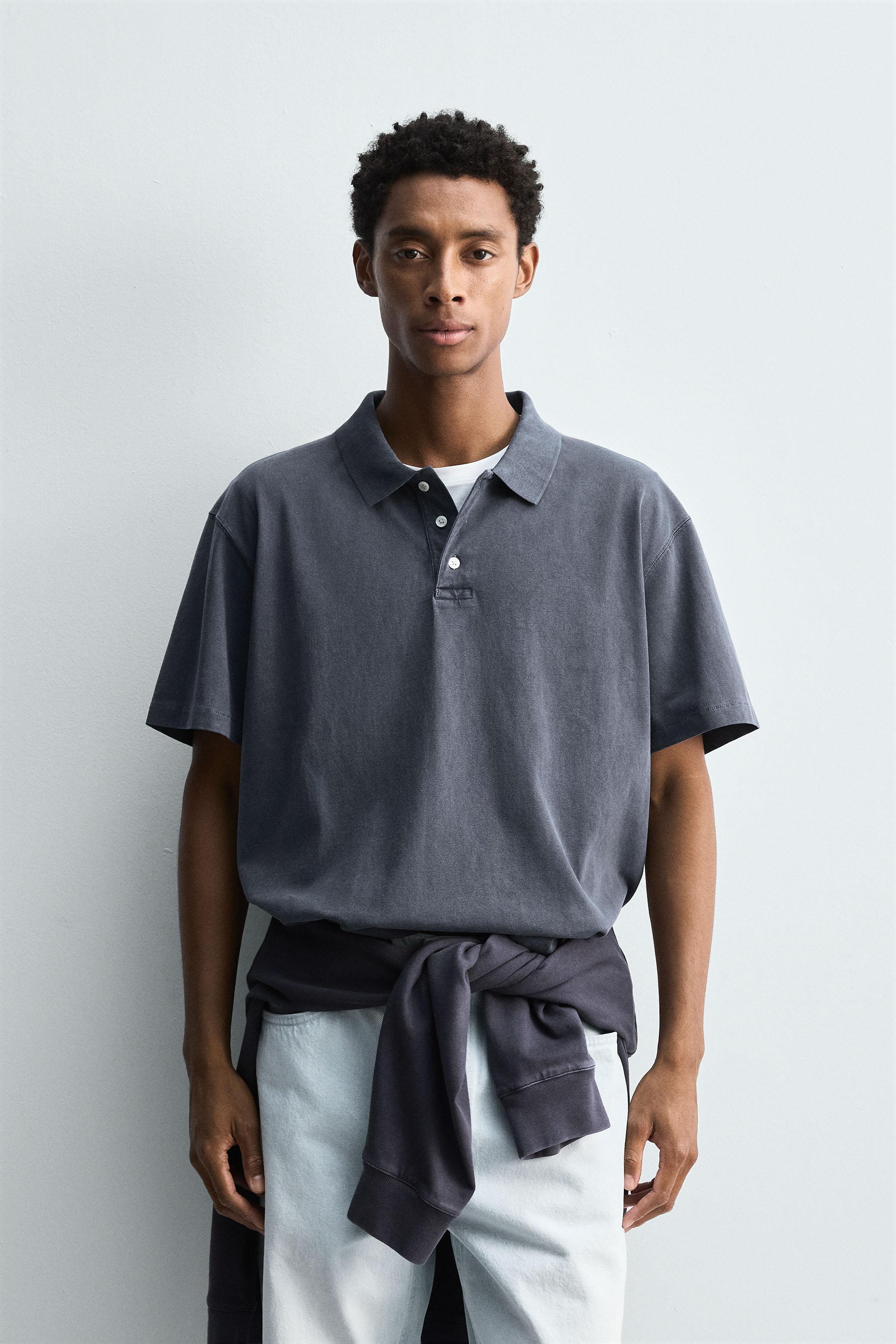WASHED RELAXED FIT POLO SHIRT